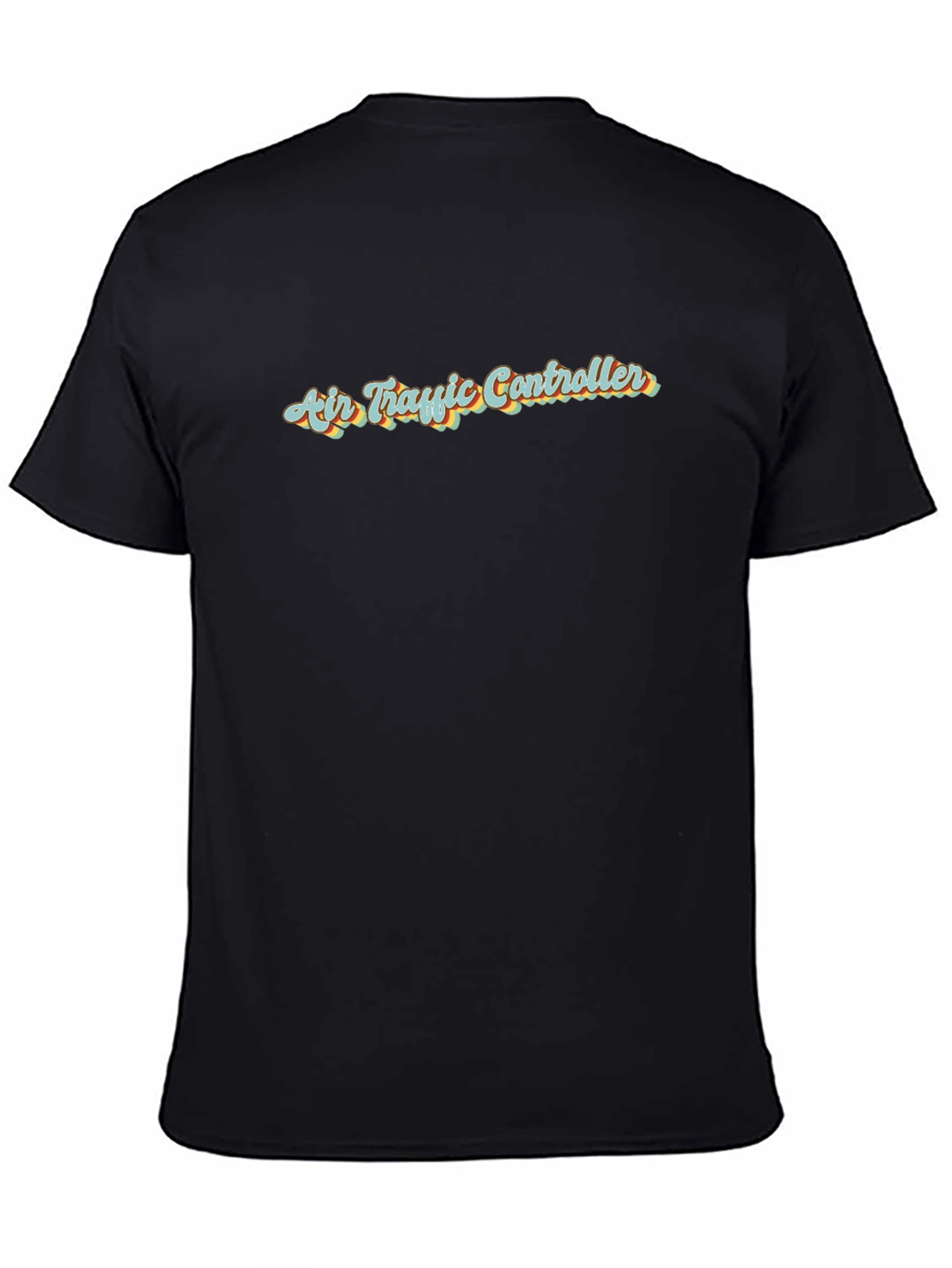 Air Traffic Controller Retro Style Black T-Shirt