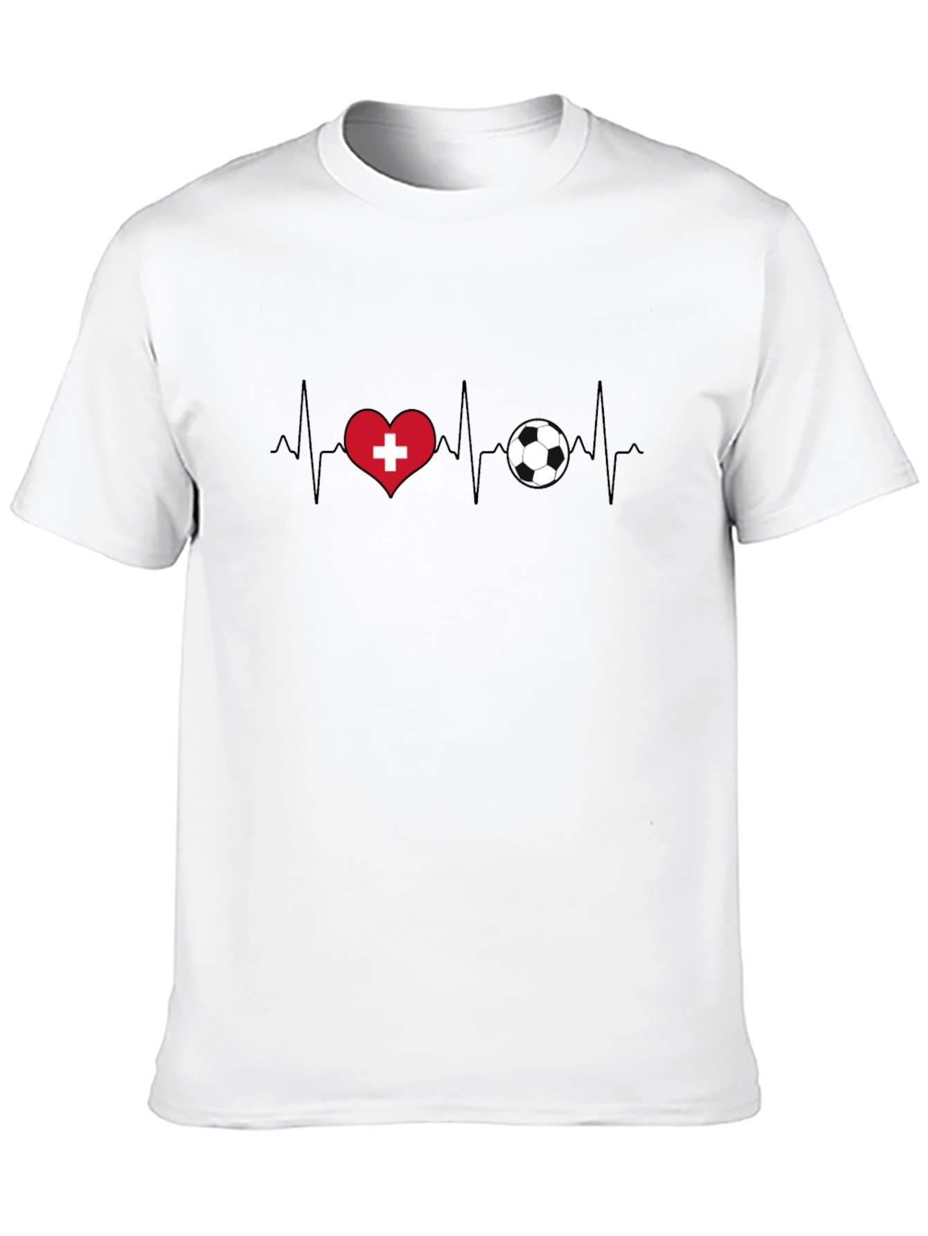 Switzerland Heartbeat Soccer T-Shirt