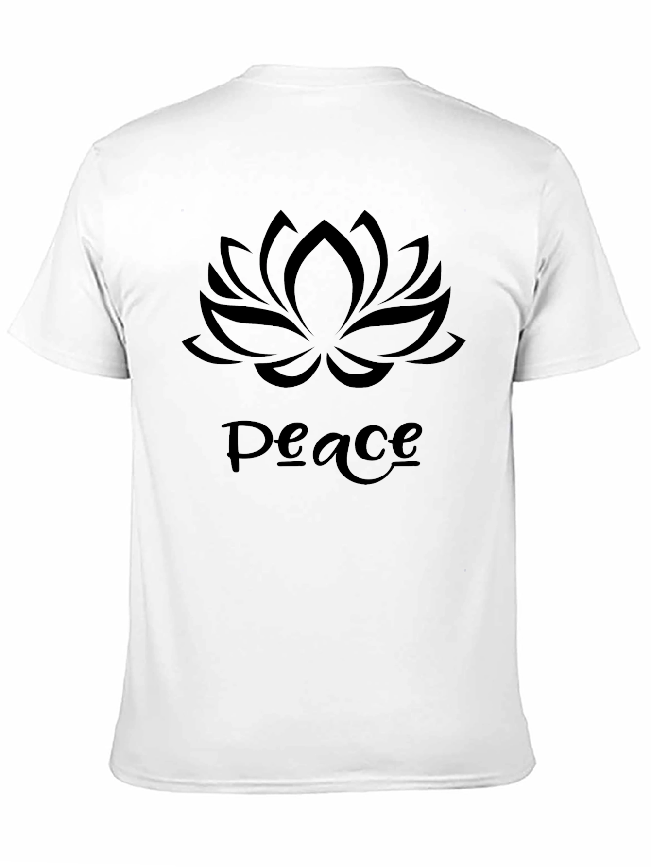 Peace Lotus T-Shirt - Mens Black Tee