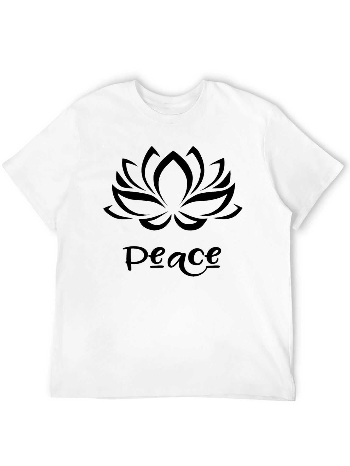 Peace Lotus T-Shirt - Mens Black Tee