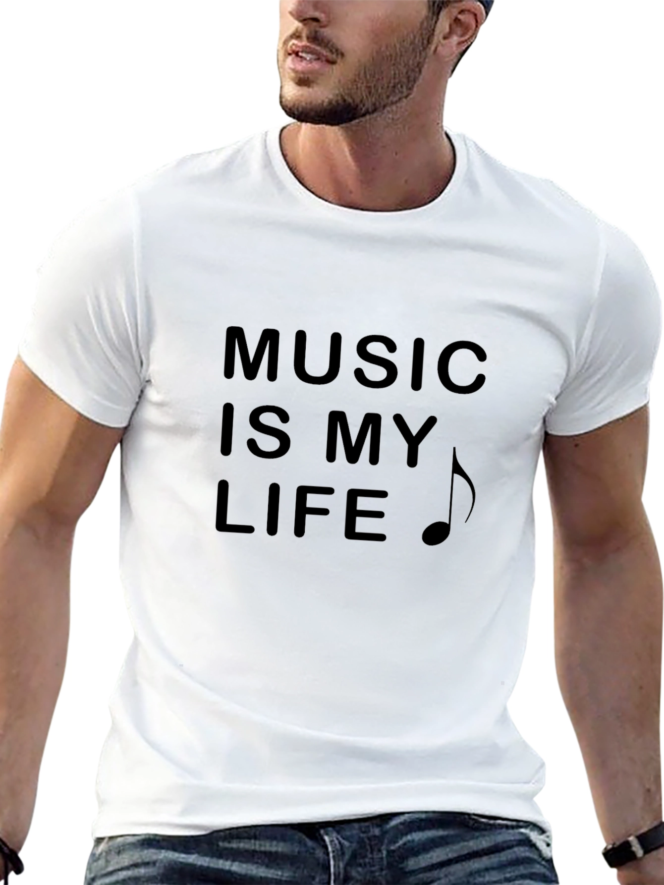 Music is My Life Black T-Shirt