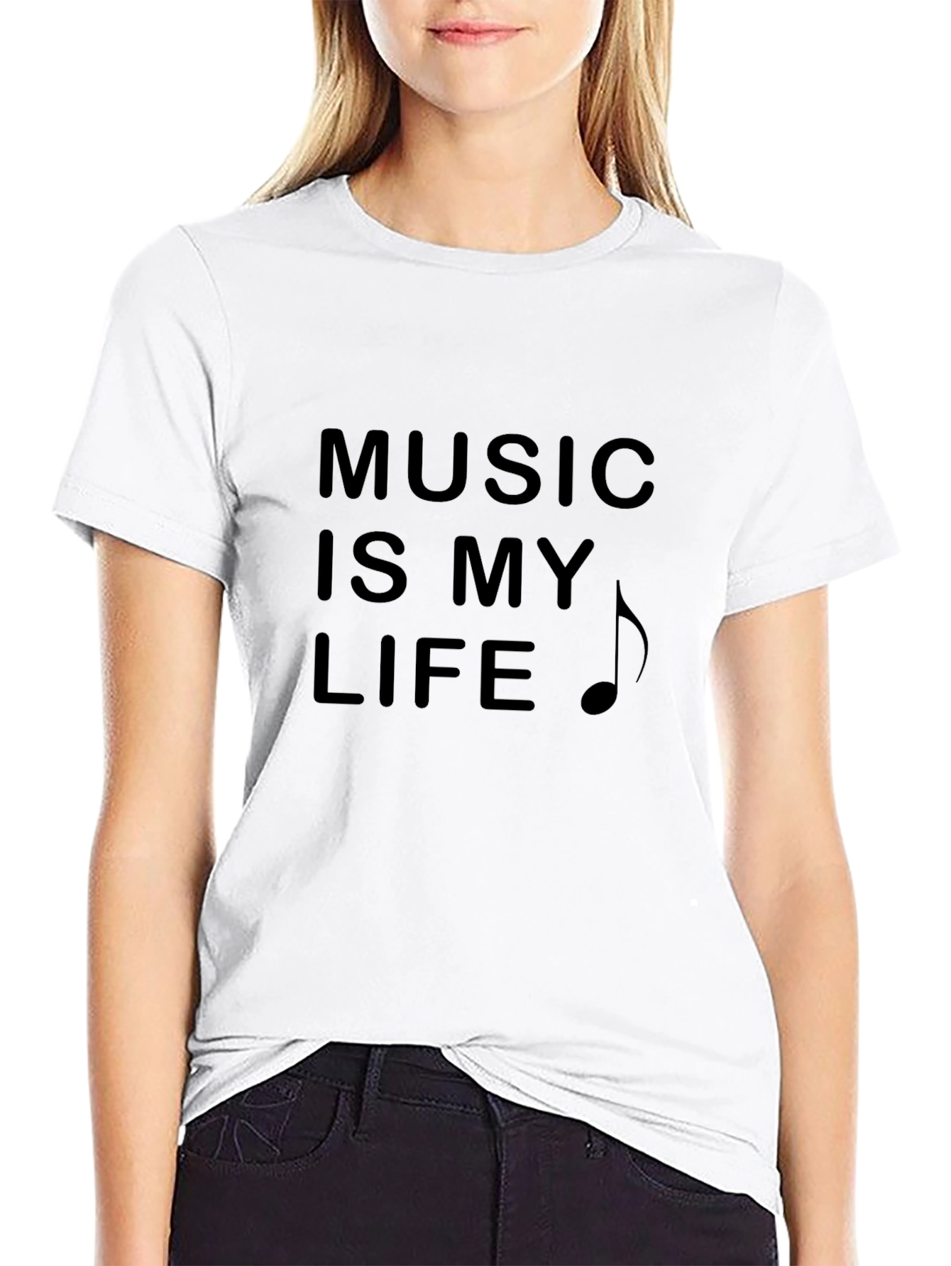 Music is My Life Black T-Shirt