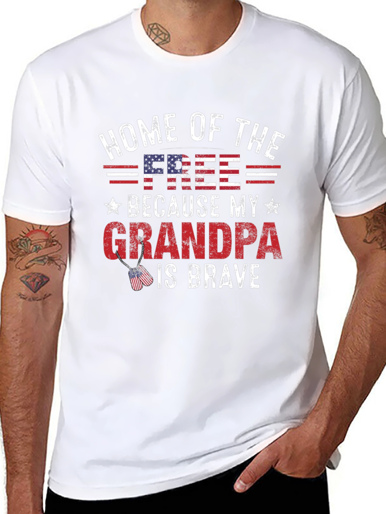 Home of the Free Grandpa T-Shirt