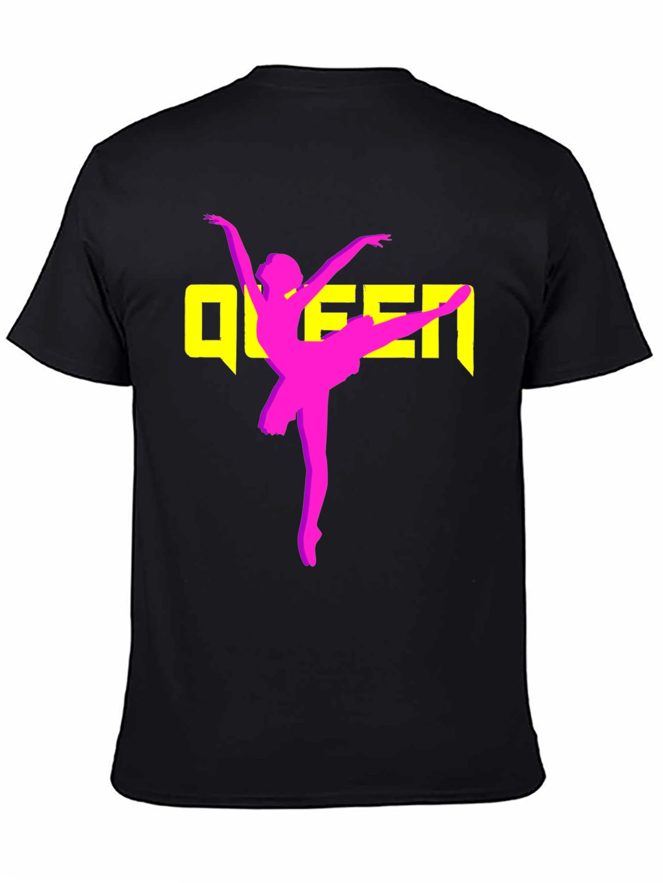 Queen Ballet Dancer Graphic T-Shirt - Black