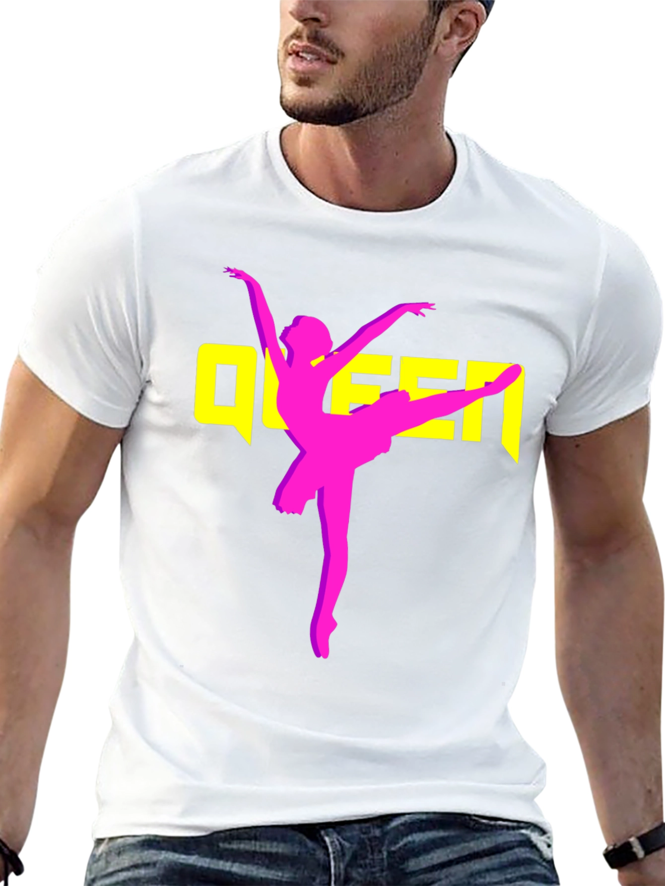 Queen Ballet Dancer Graphic T-Shirt - Black