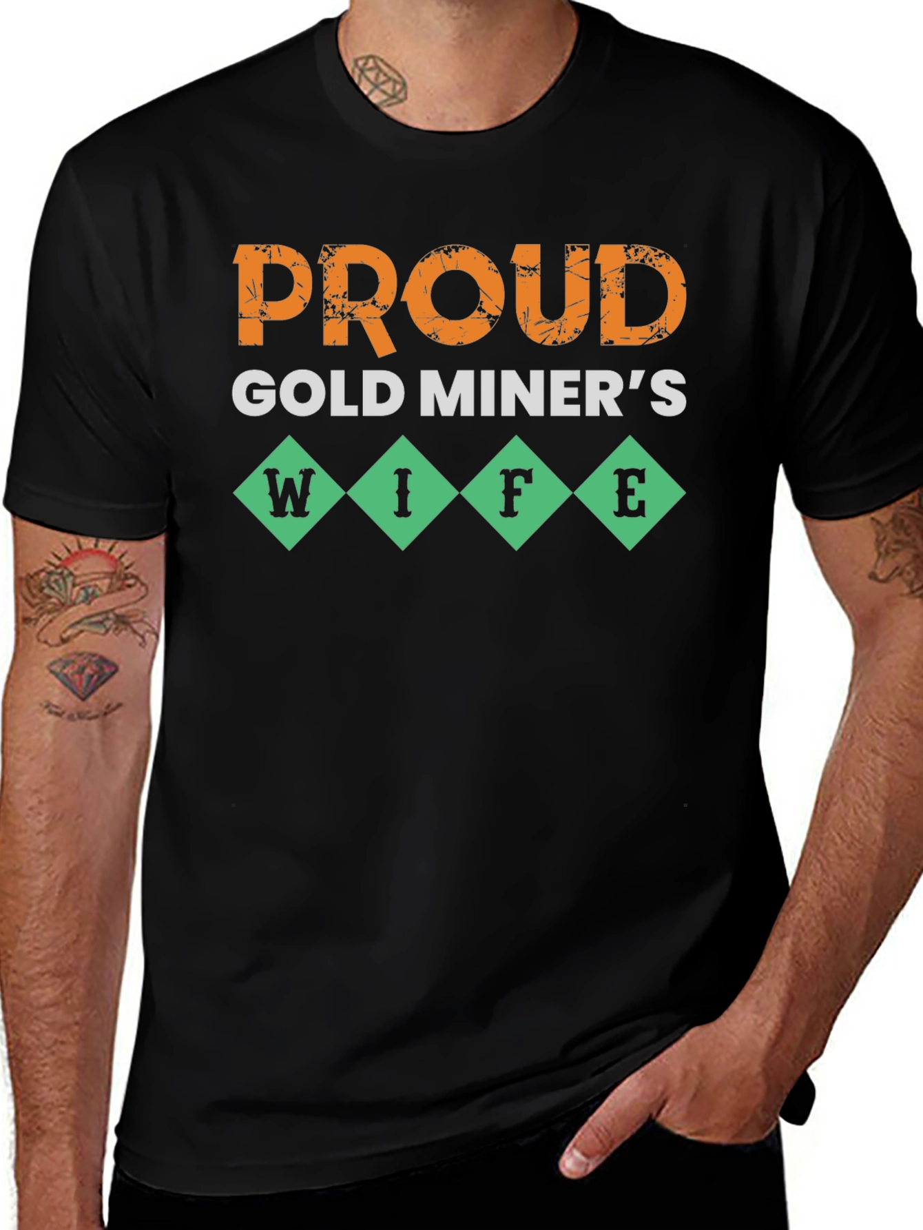 Proud Gold Miners Wife T-Shirt - Novelty Design