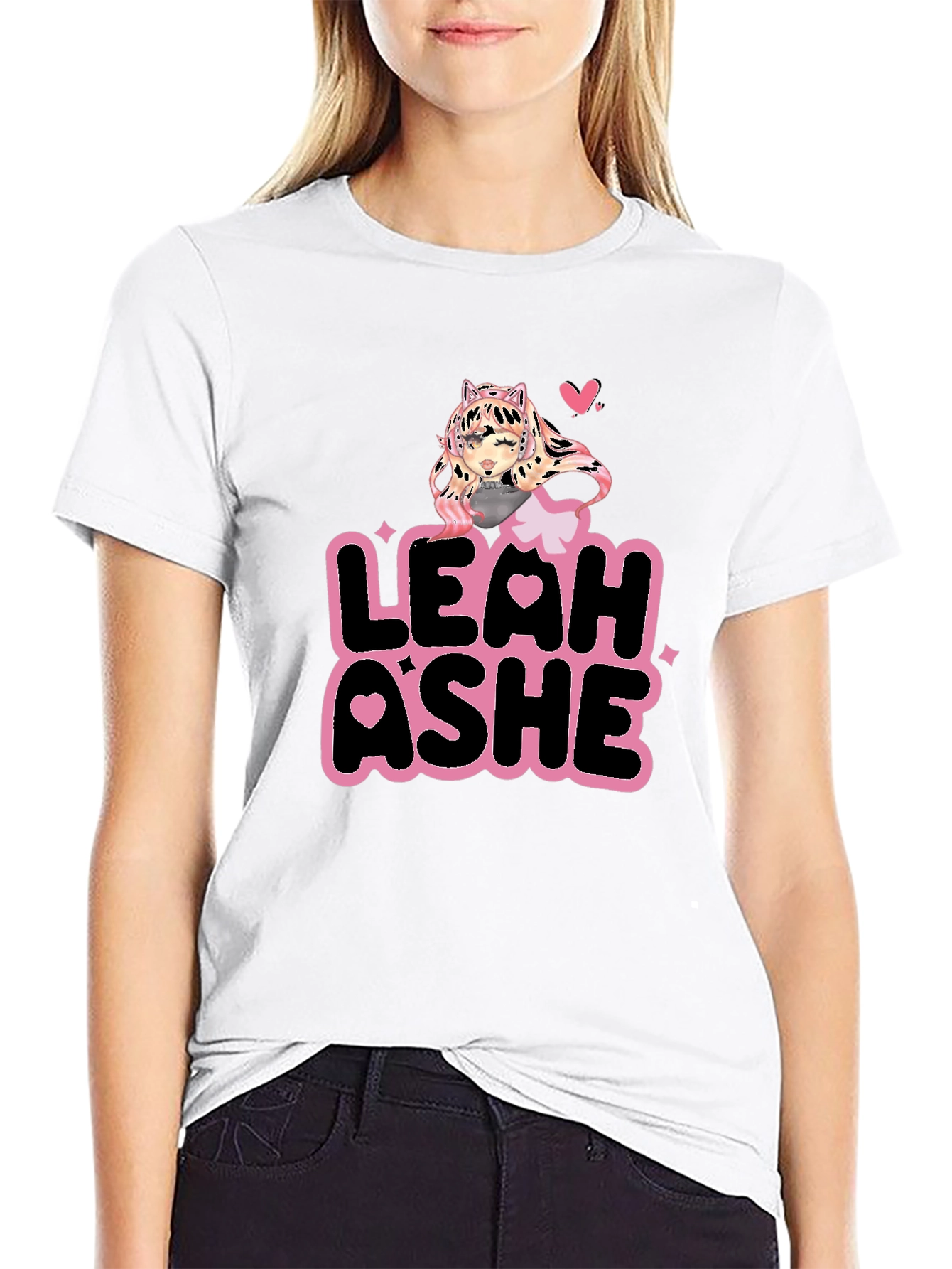 Leah Ashe Black T-Shirt - Fan Merchandise