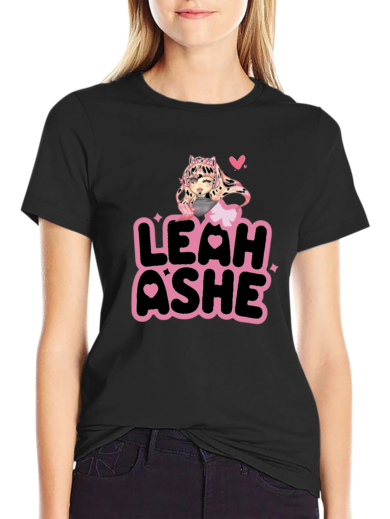 Leah Ashe Black T-Shirt - Fan Merchandise