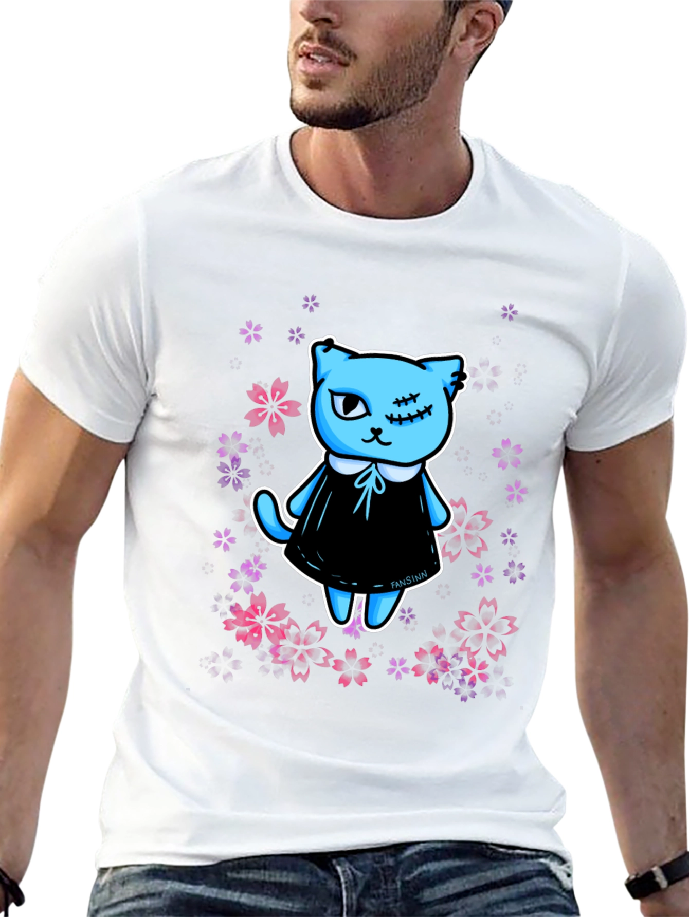 Cute Kawaii Gothic Cat T-Shirt