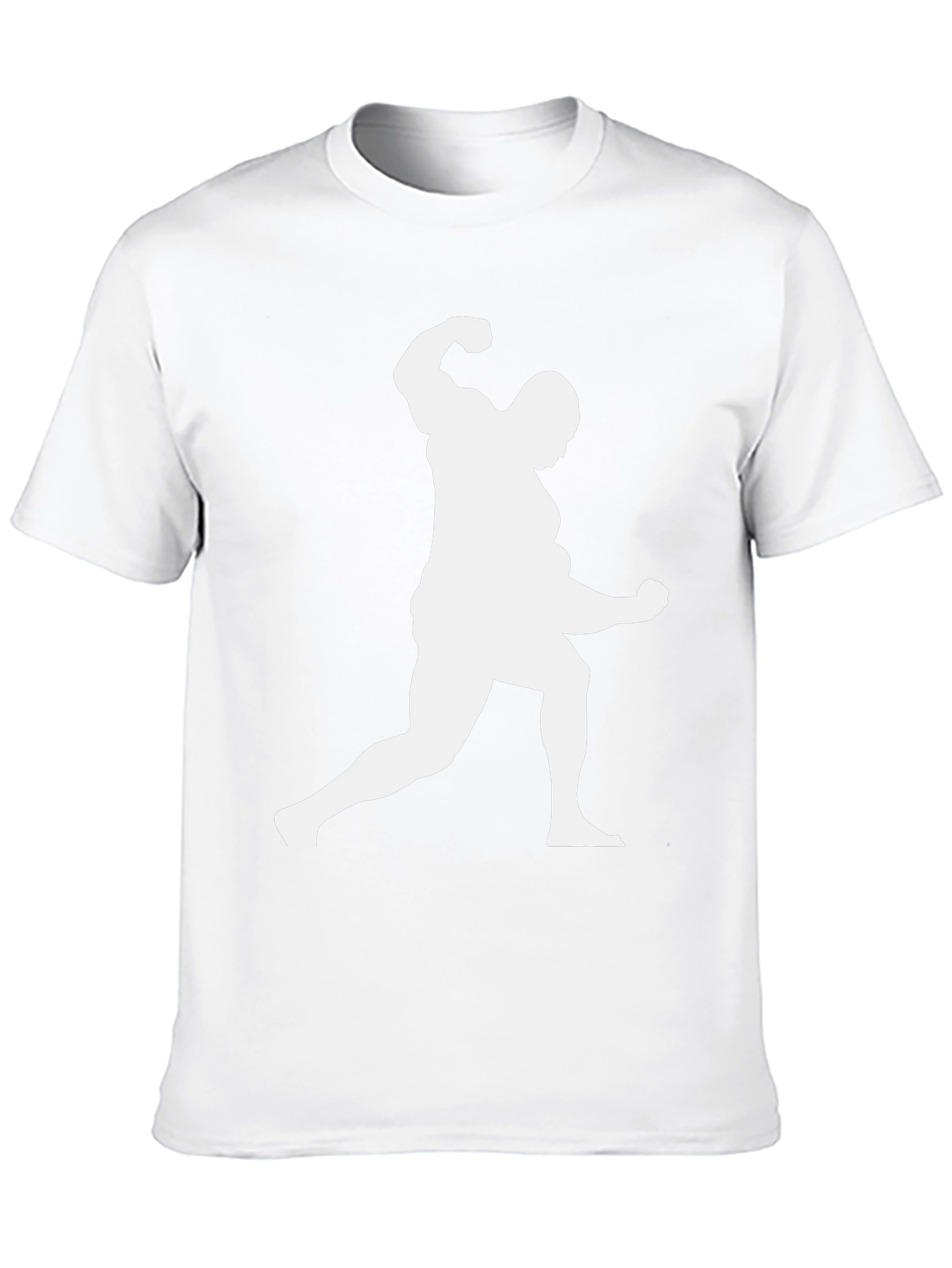 Black T-Shirt with Bodybuilder Silhouette