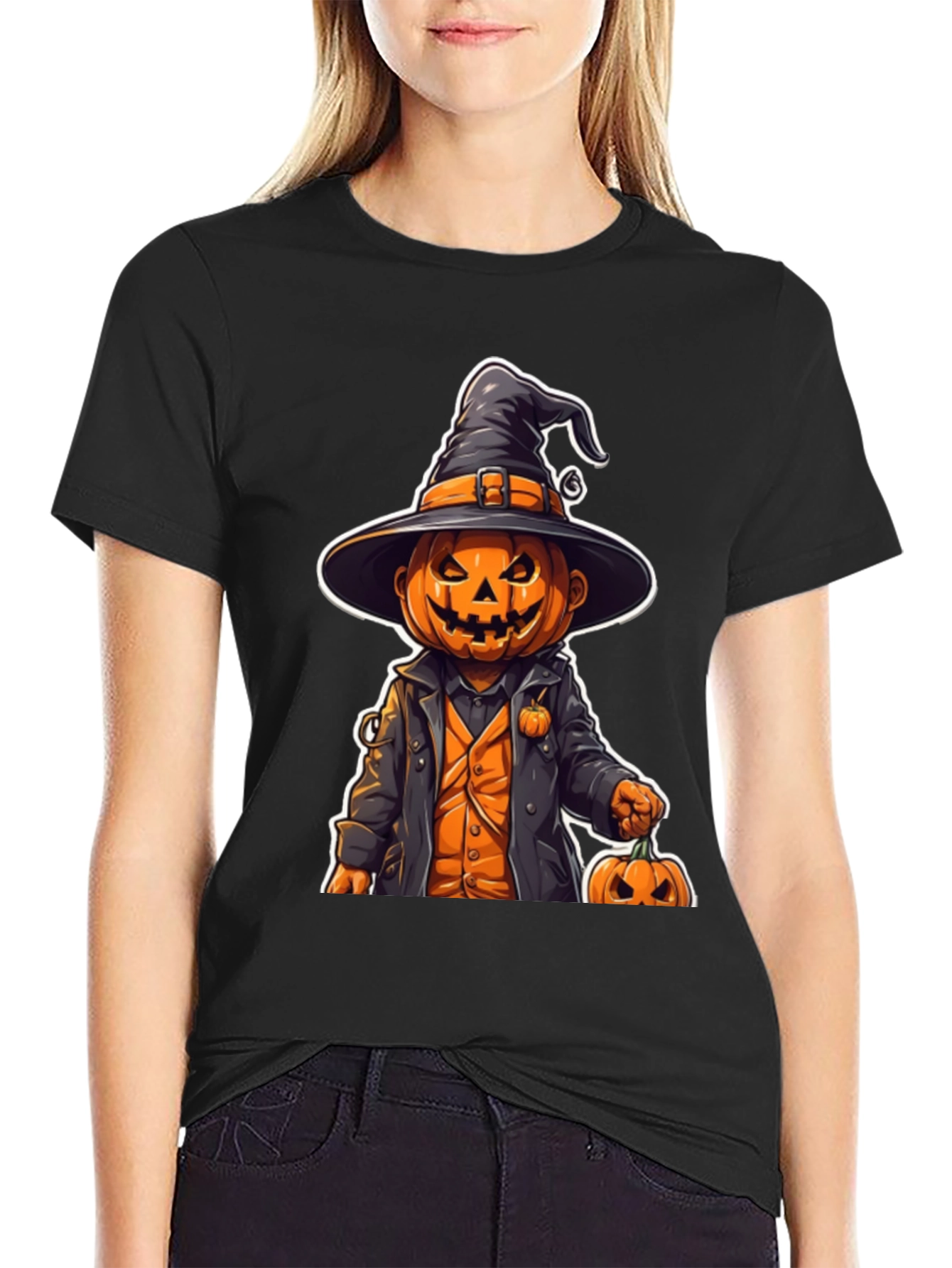 Halloween Pumpkin Witch T-Shirt
