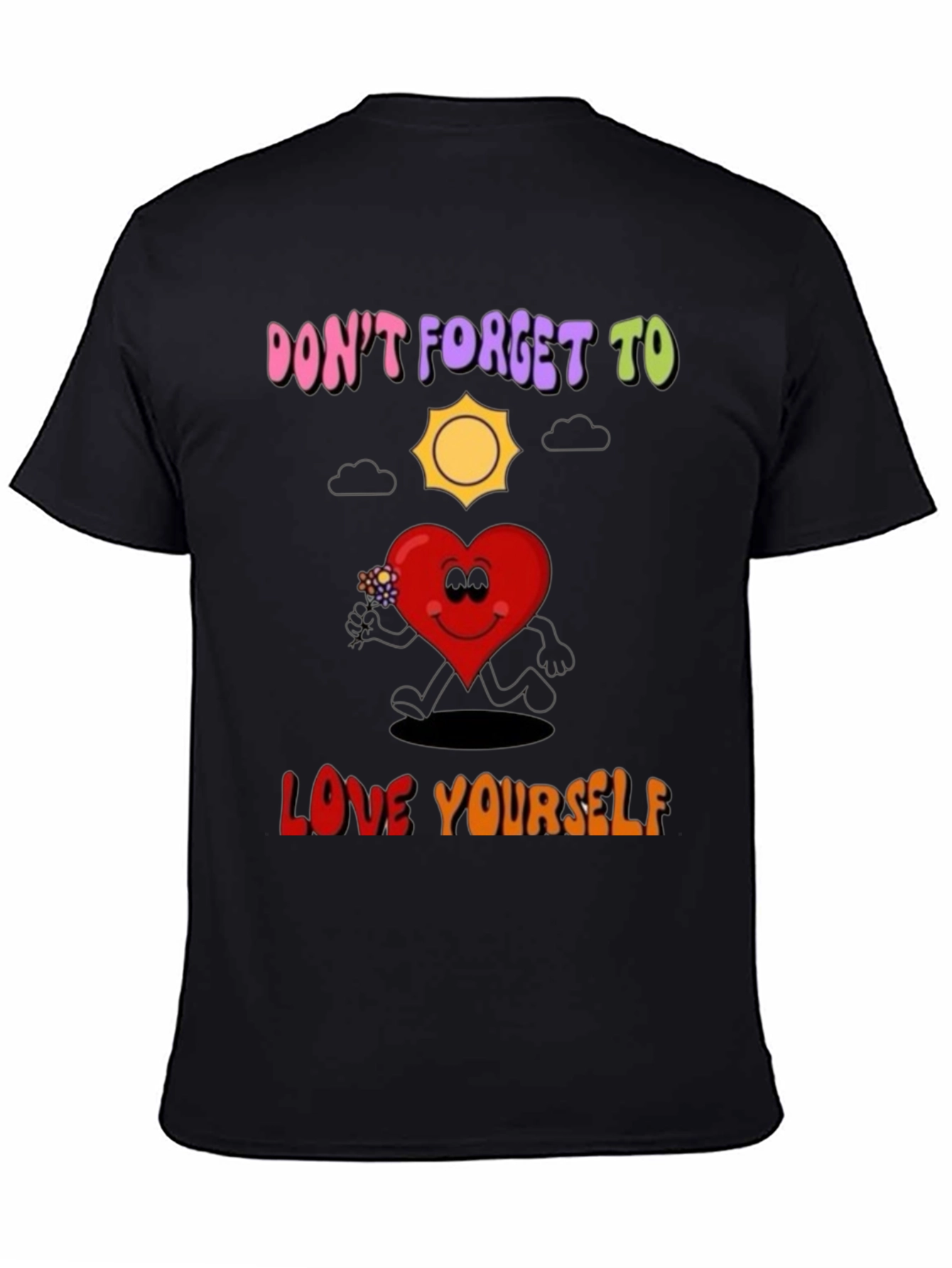 Positive Vibes Black Graphic T-Shirt