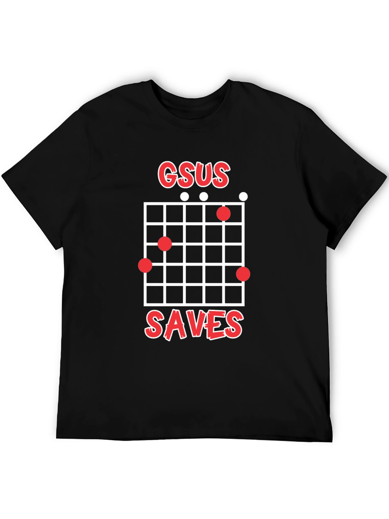 GSUS Saves Guitar Chord Graphic Tee