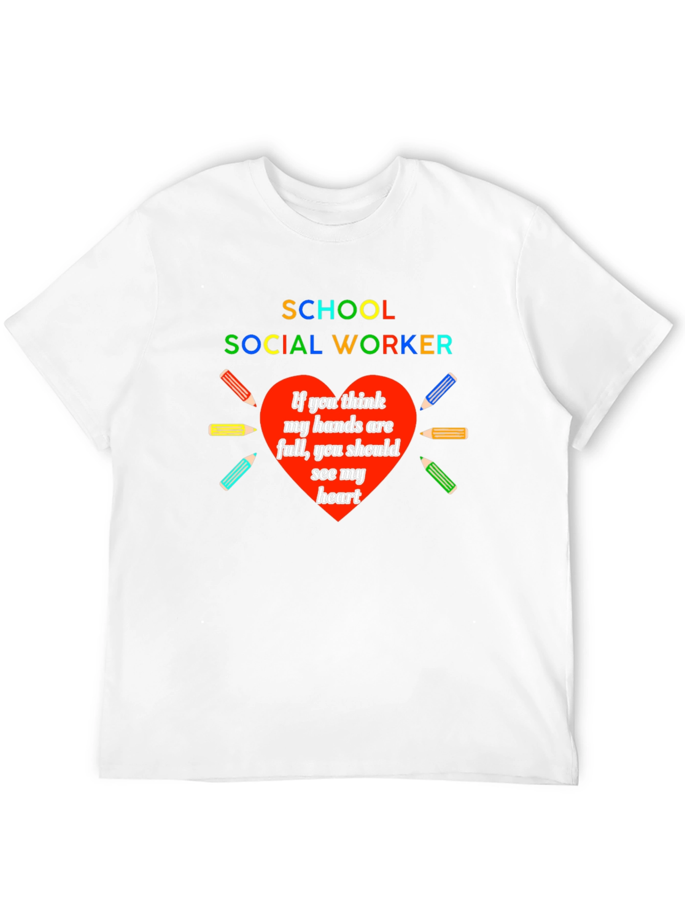 School Social Worker Heart T-Shirt