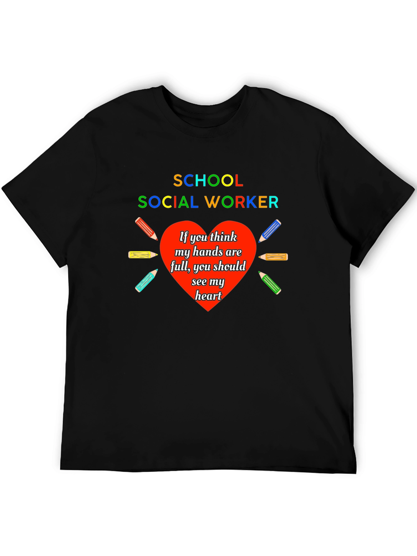 School Social Worker Heart T-Shirt