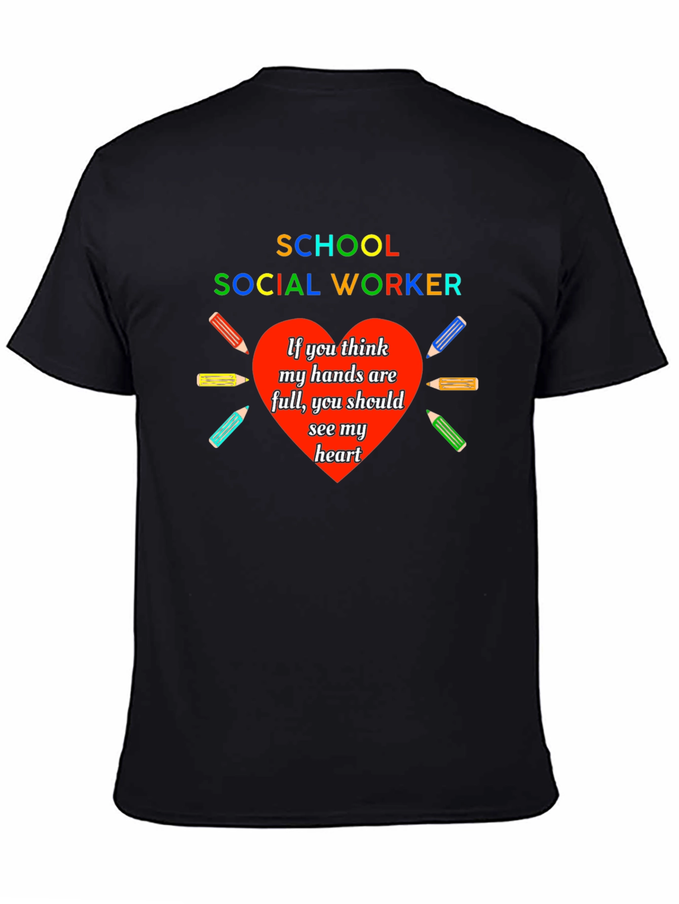 School Social Worker Heart T-Shirt