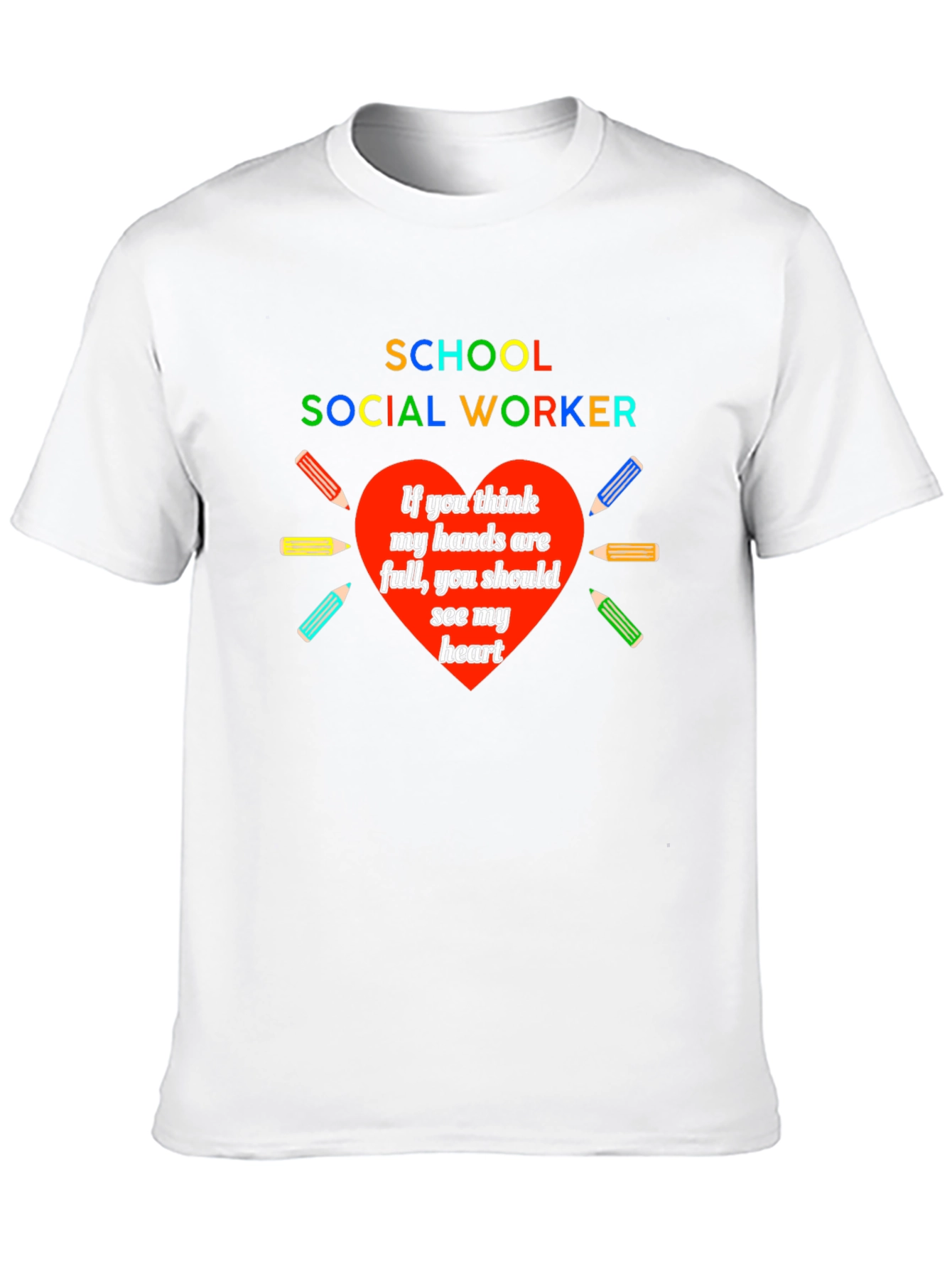 School Social Worker Heart T-Shirt