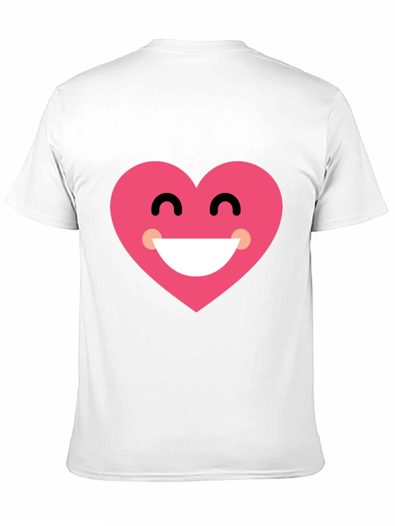 Heart Smile Black T-Shirt - Cheerful Graphic Tee