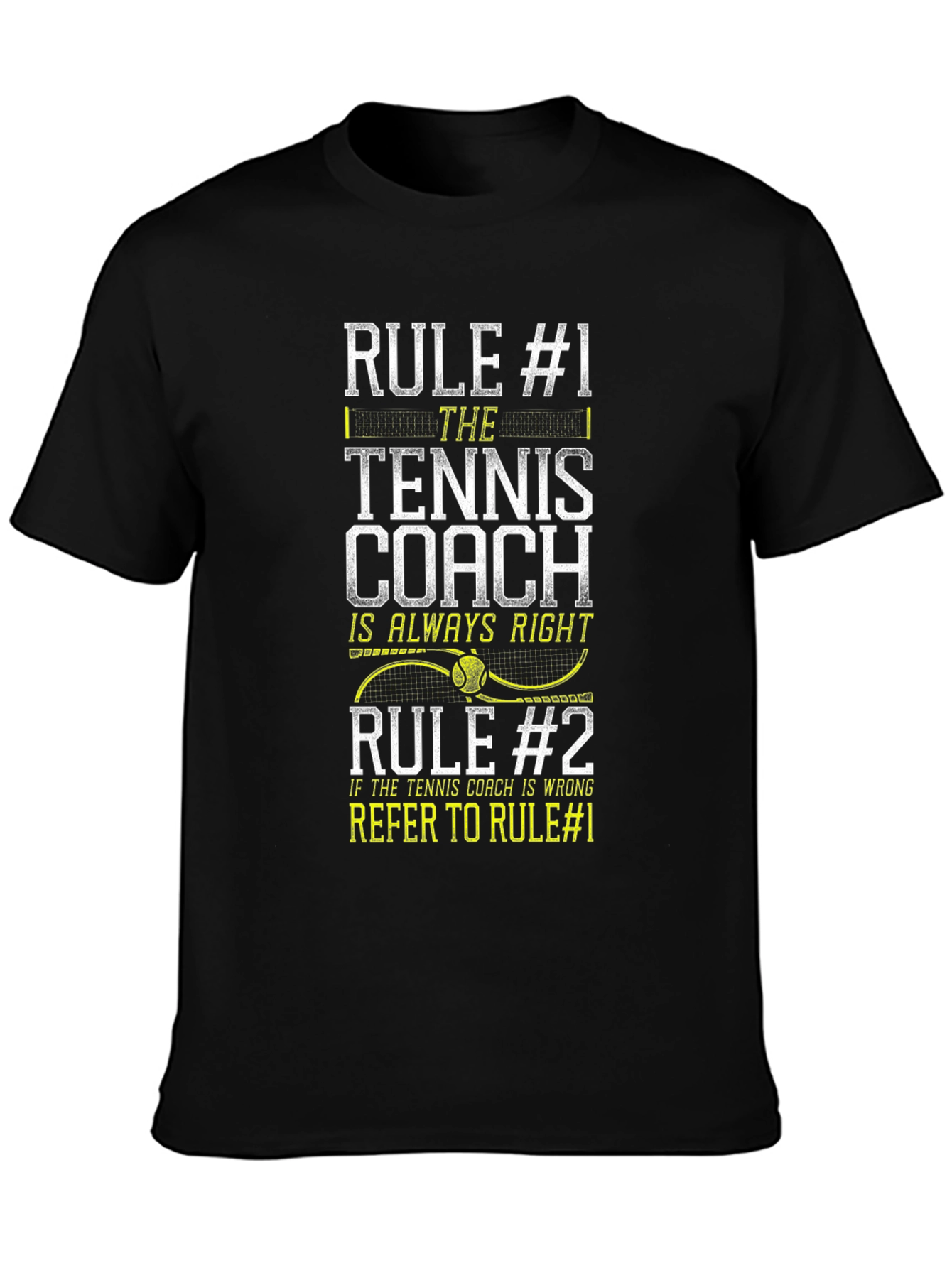 Tennis Coach Rules T-Shirt Funny Gift
