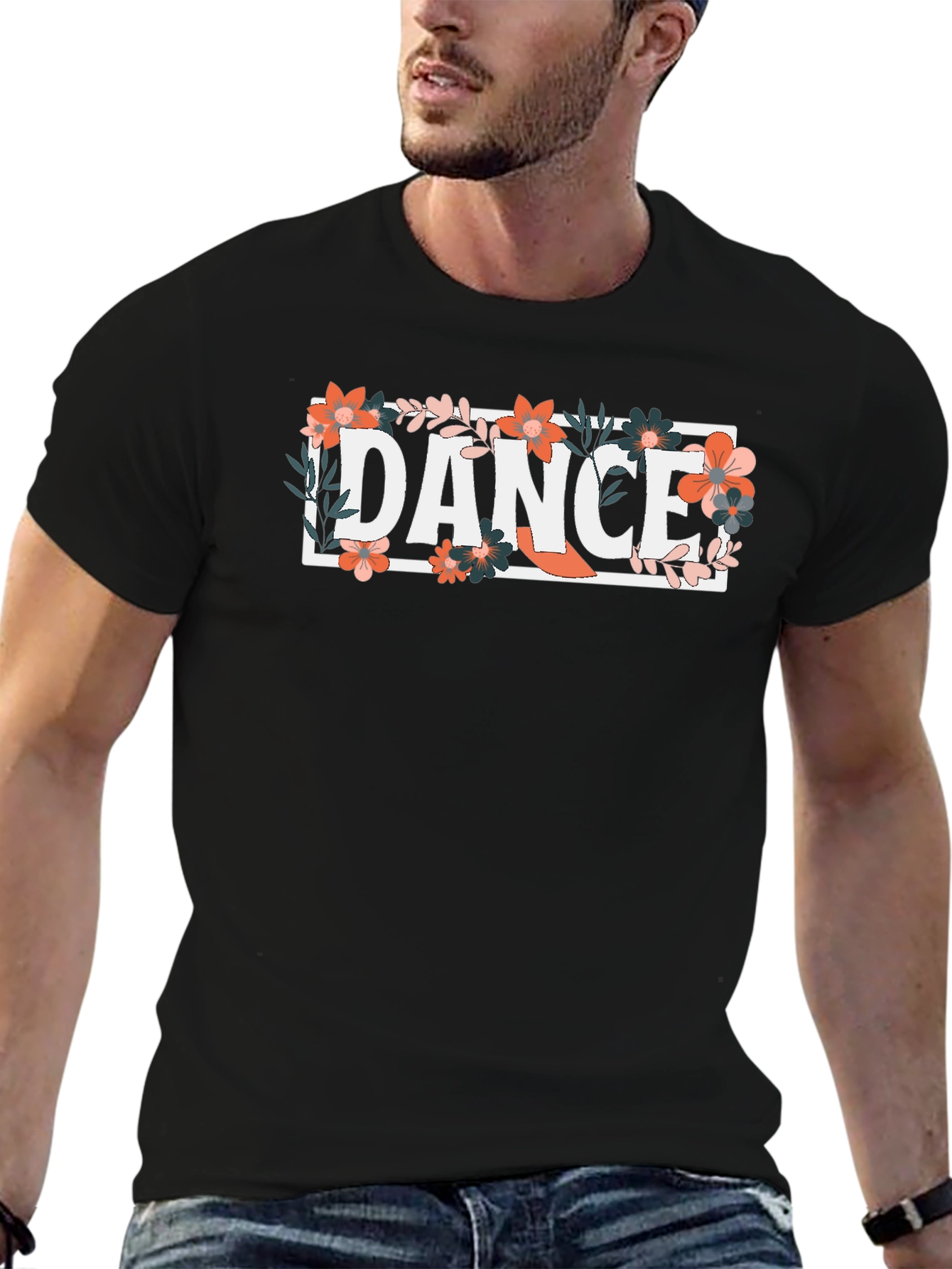 Dance Floral Graphic Tee - Stylish Comfort
