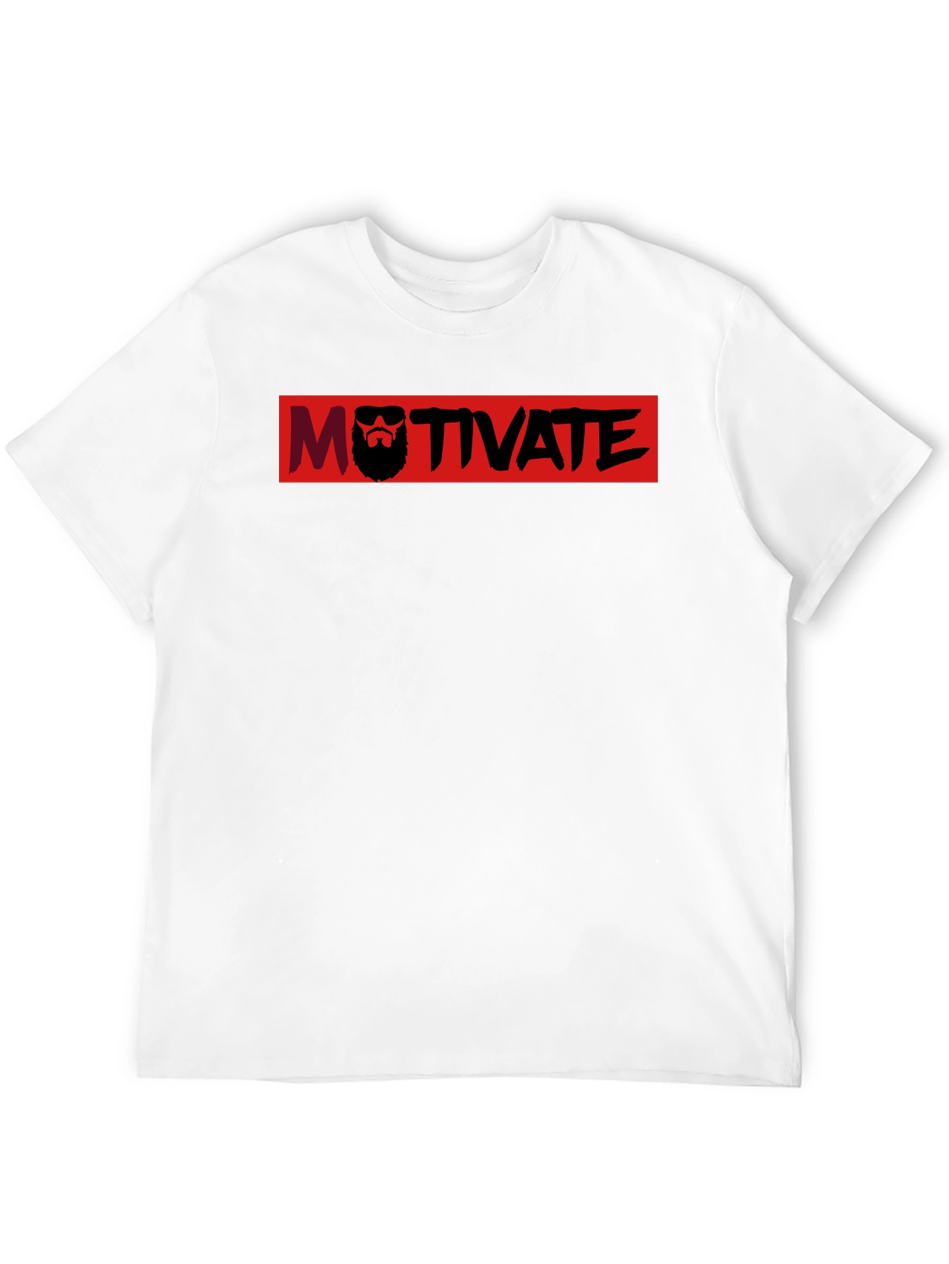 Motivate Black T-Shirt with Graphic Print