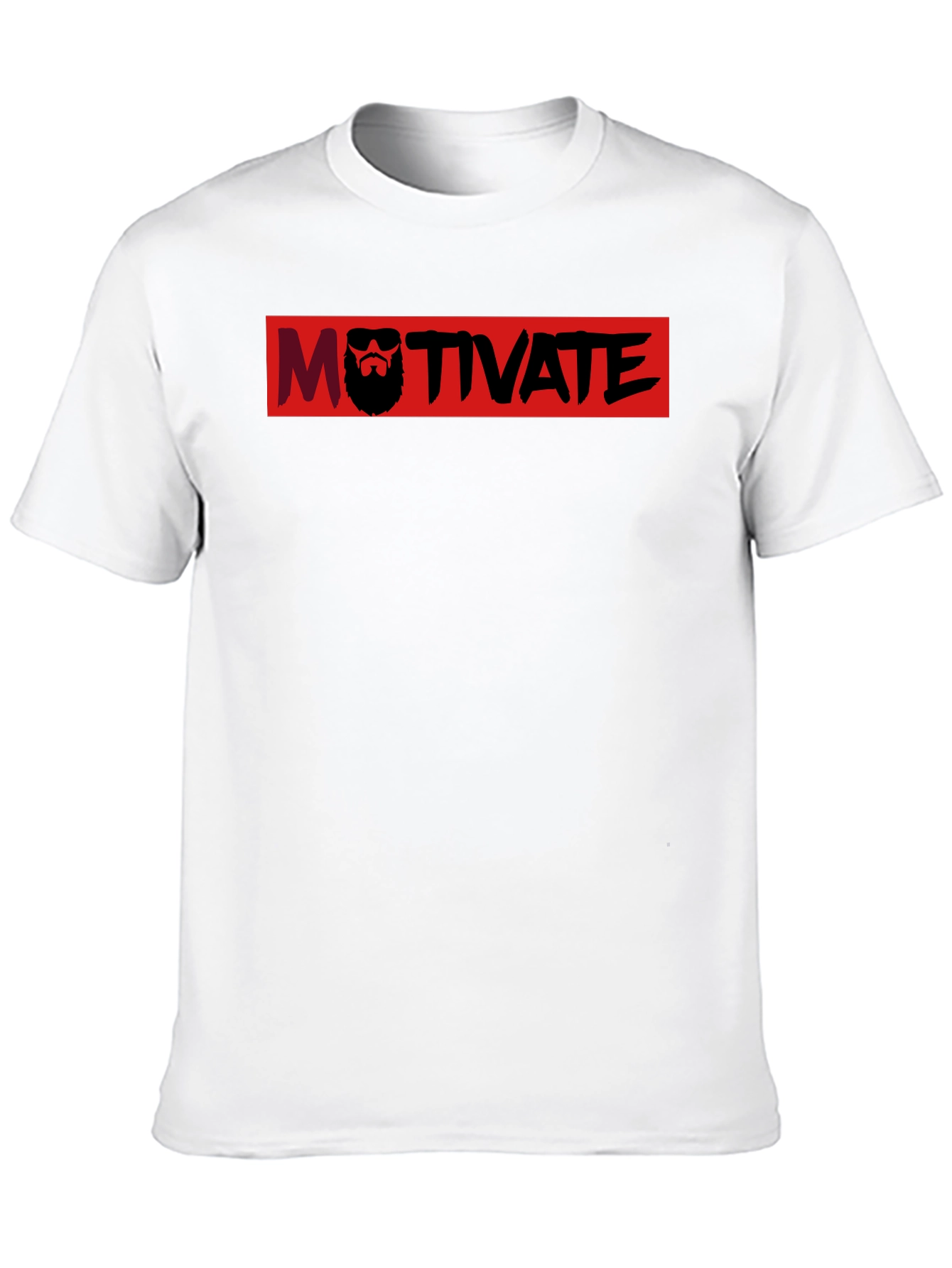 Motivate Black T-Shirt with Graphic Print