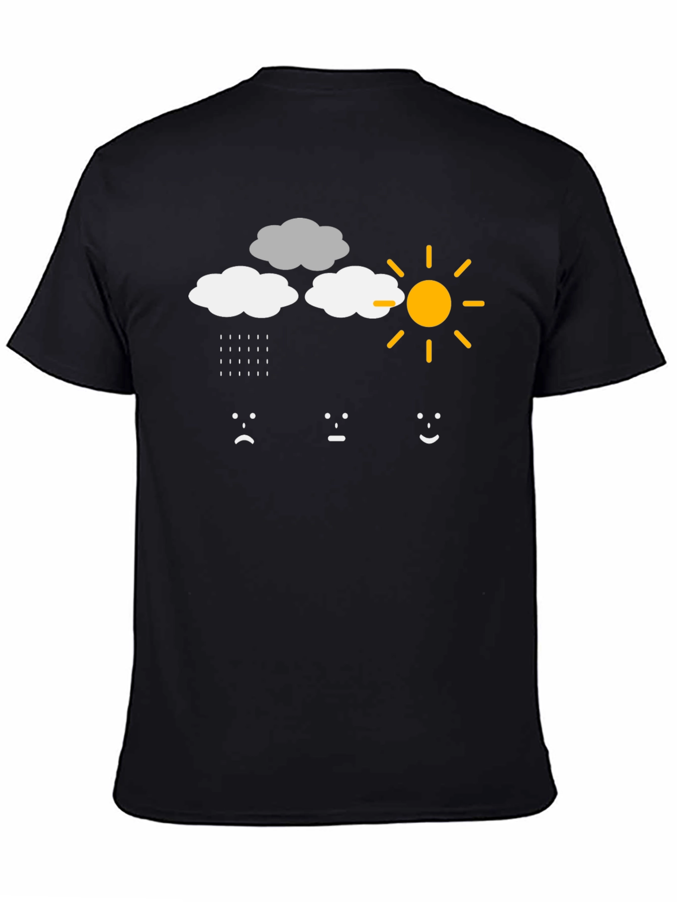 Weather Mood T-Shirt - Rain Cloud Sun Emotions