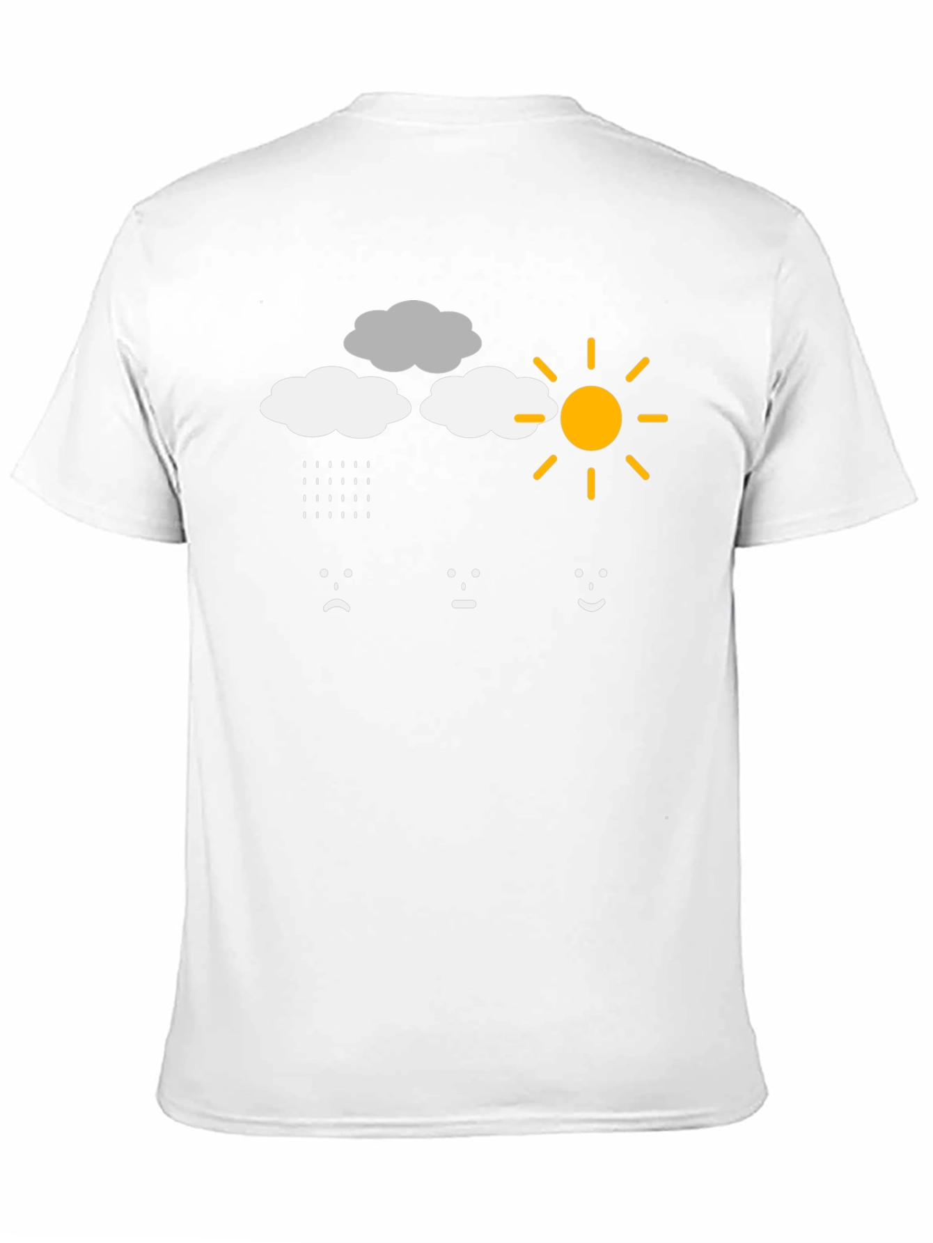 Weather Mood T-Shirt - Rain Cloud Sun Emotions