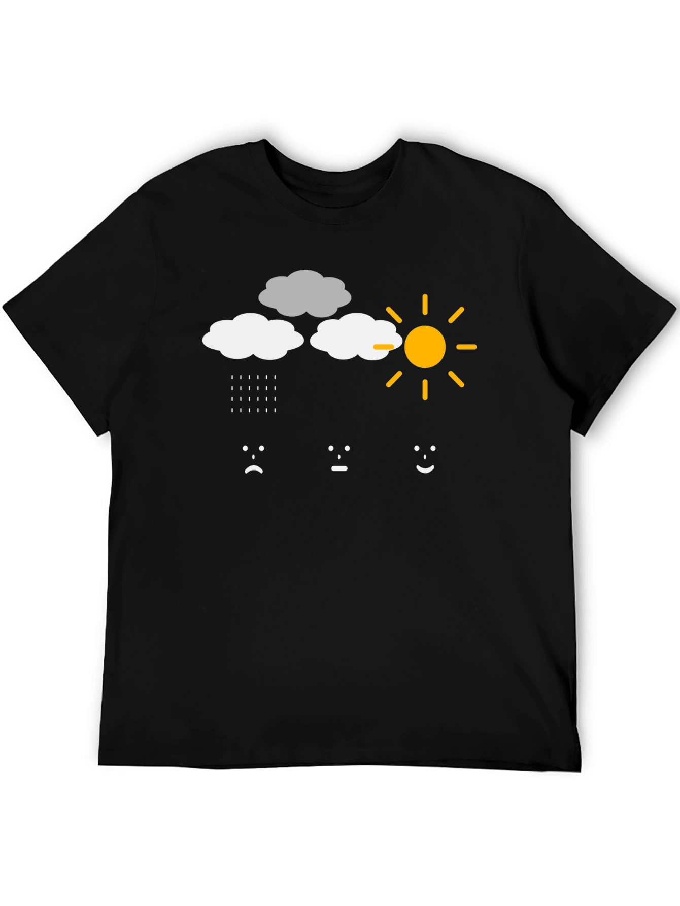 Weather Mood T-Shirt - Rain Cloud Sun Emotions