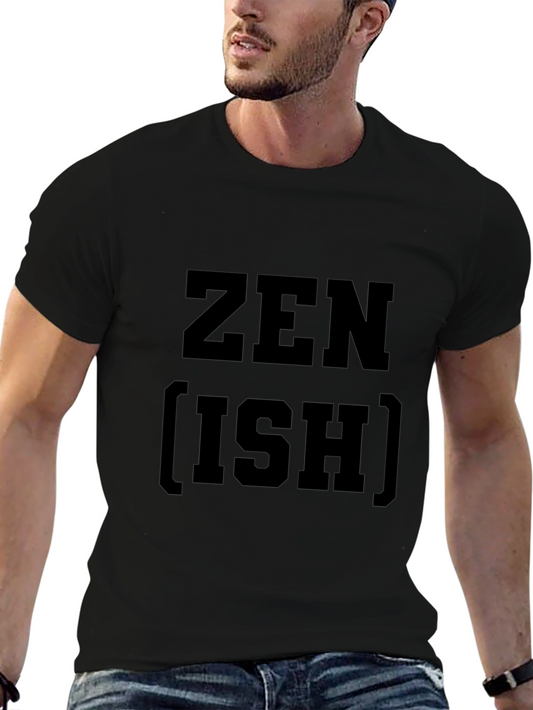 Zen-ish Black Graphic Tee - Casual Style