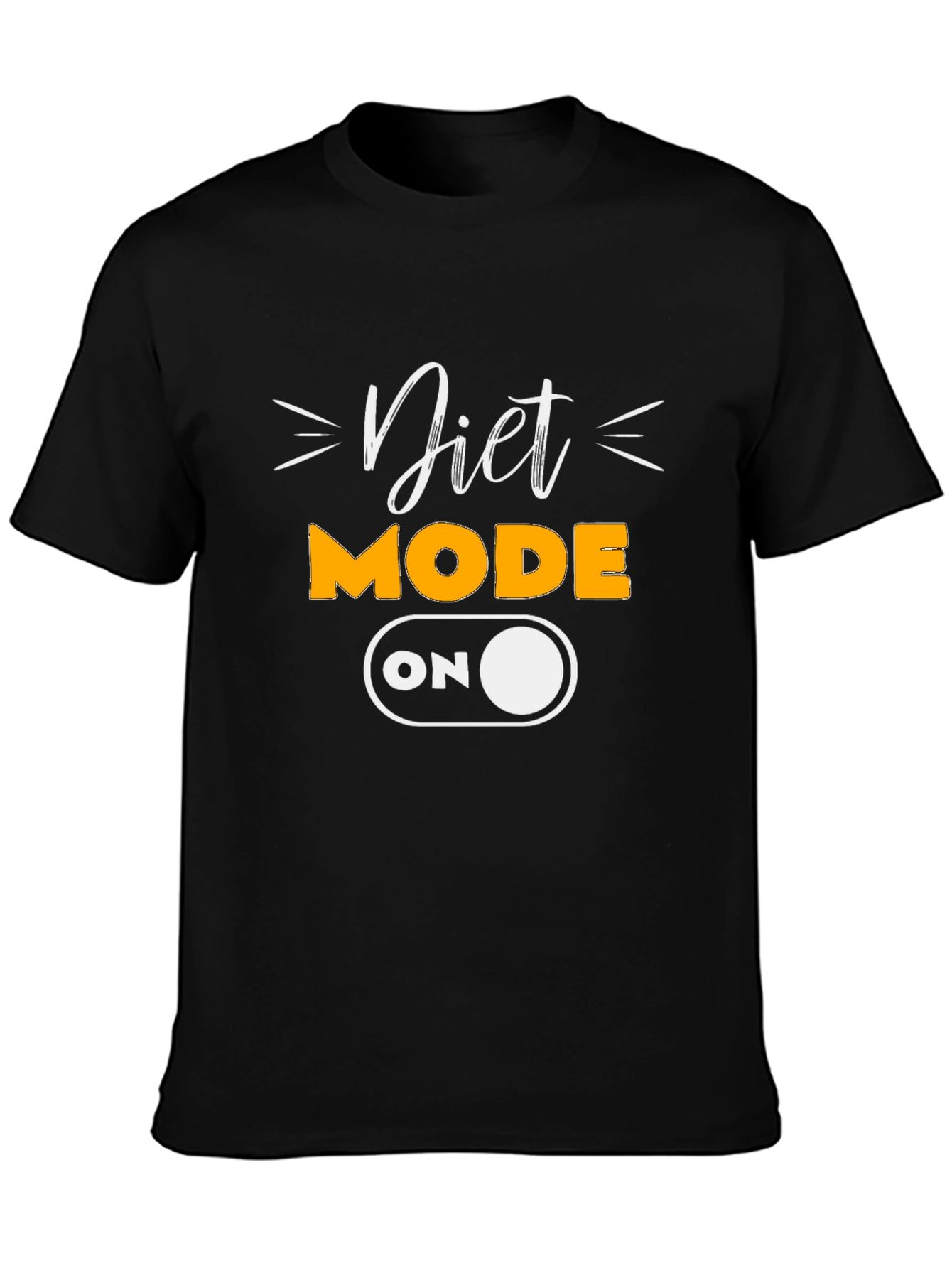 Diet Mode On Black T-Shirt