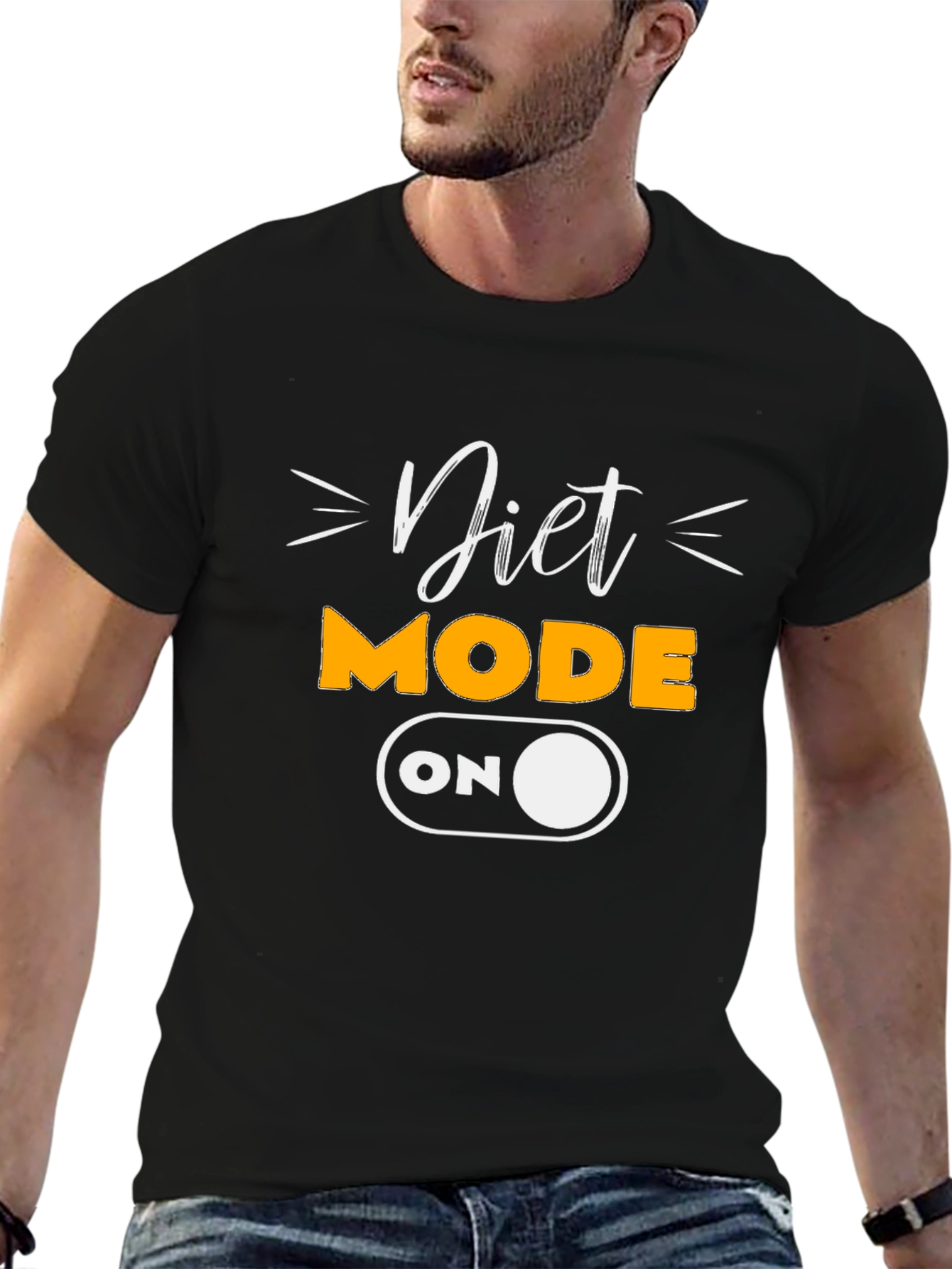 Diet Mode On Black T-Shirt