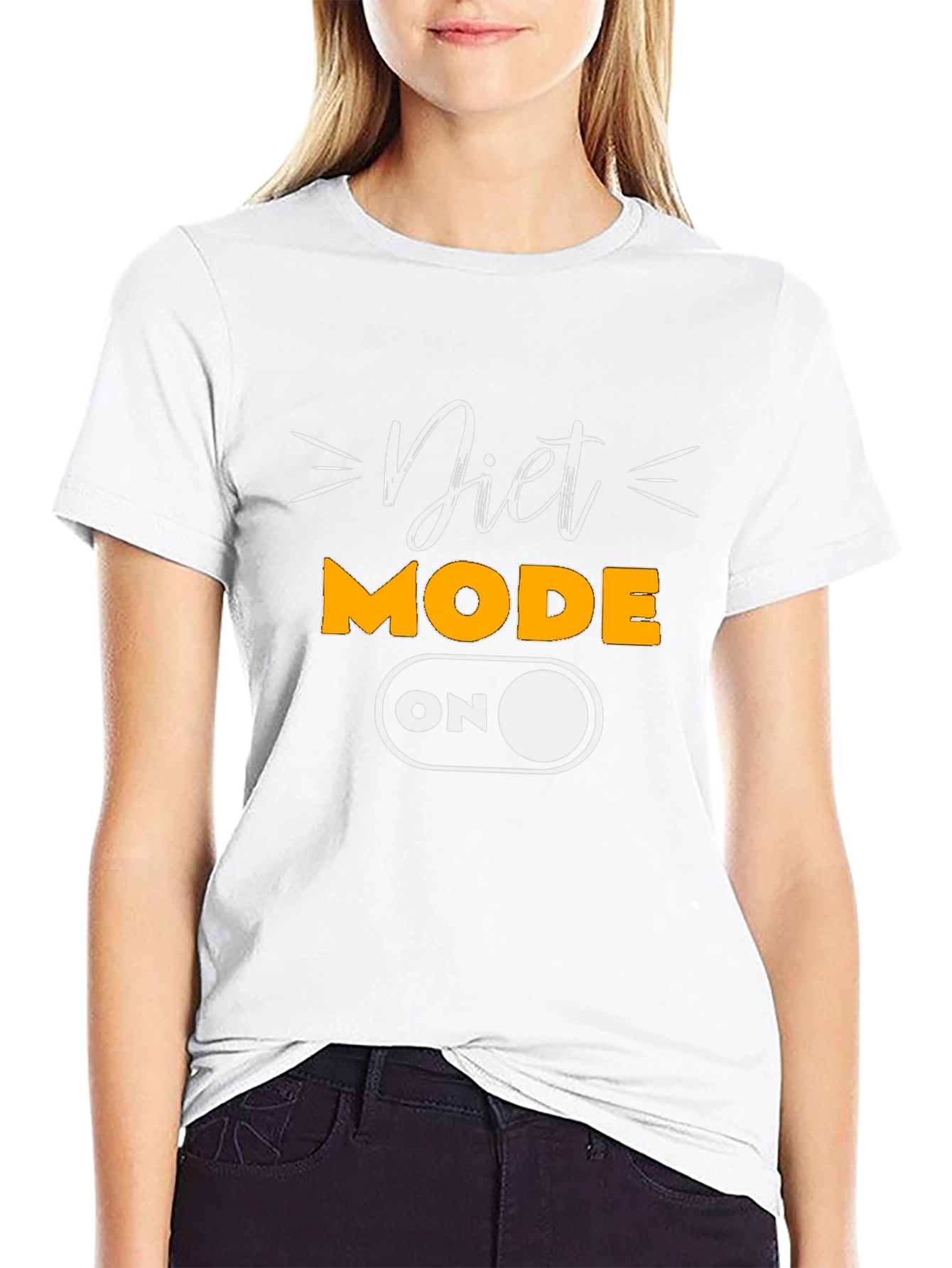 Diet Mode On Black T-Shirt