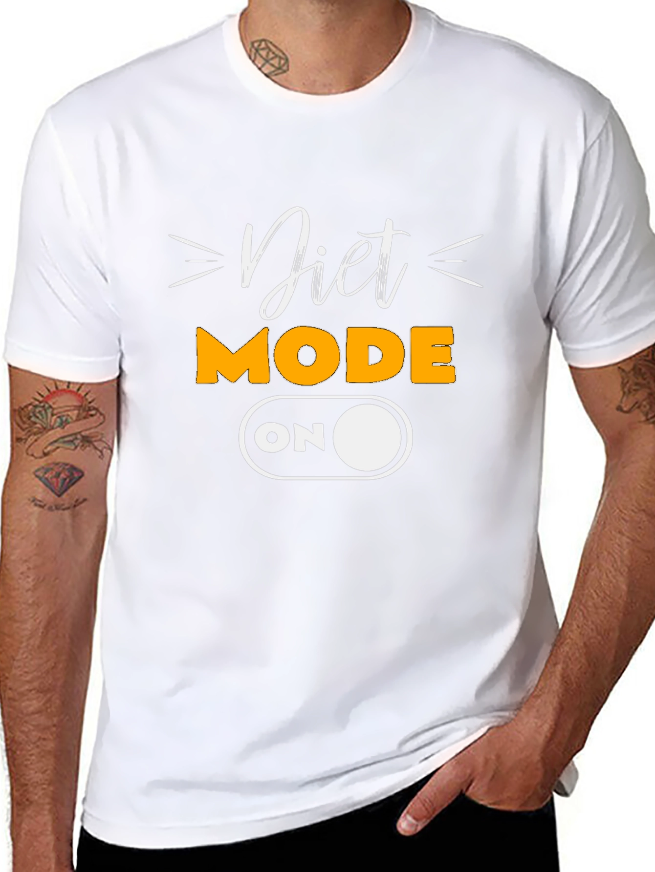 Diet Mode On Black T-Shirt