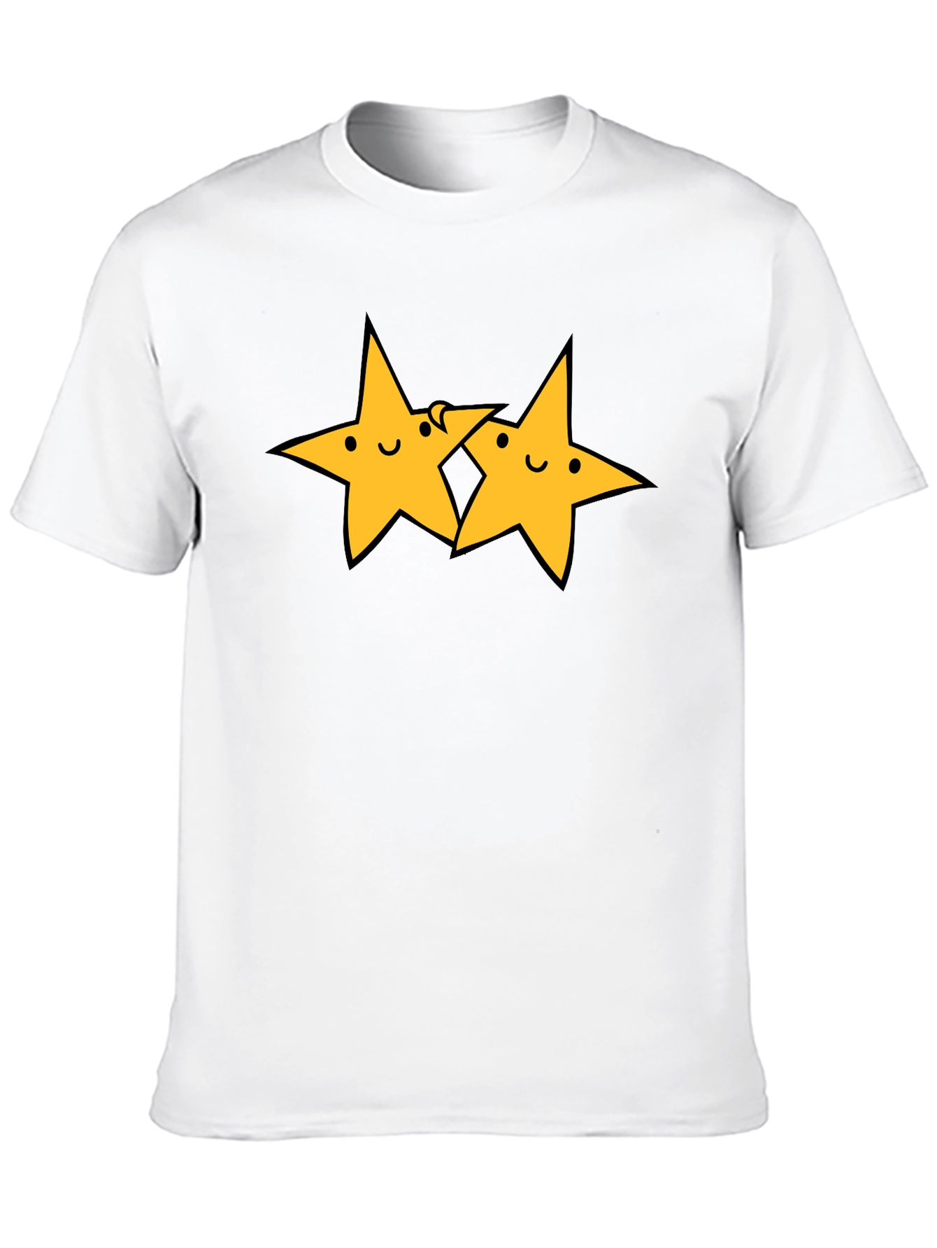 Smiling Stars Graphic Black T-Shirt