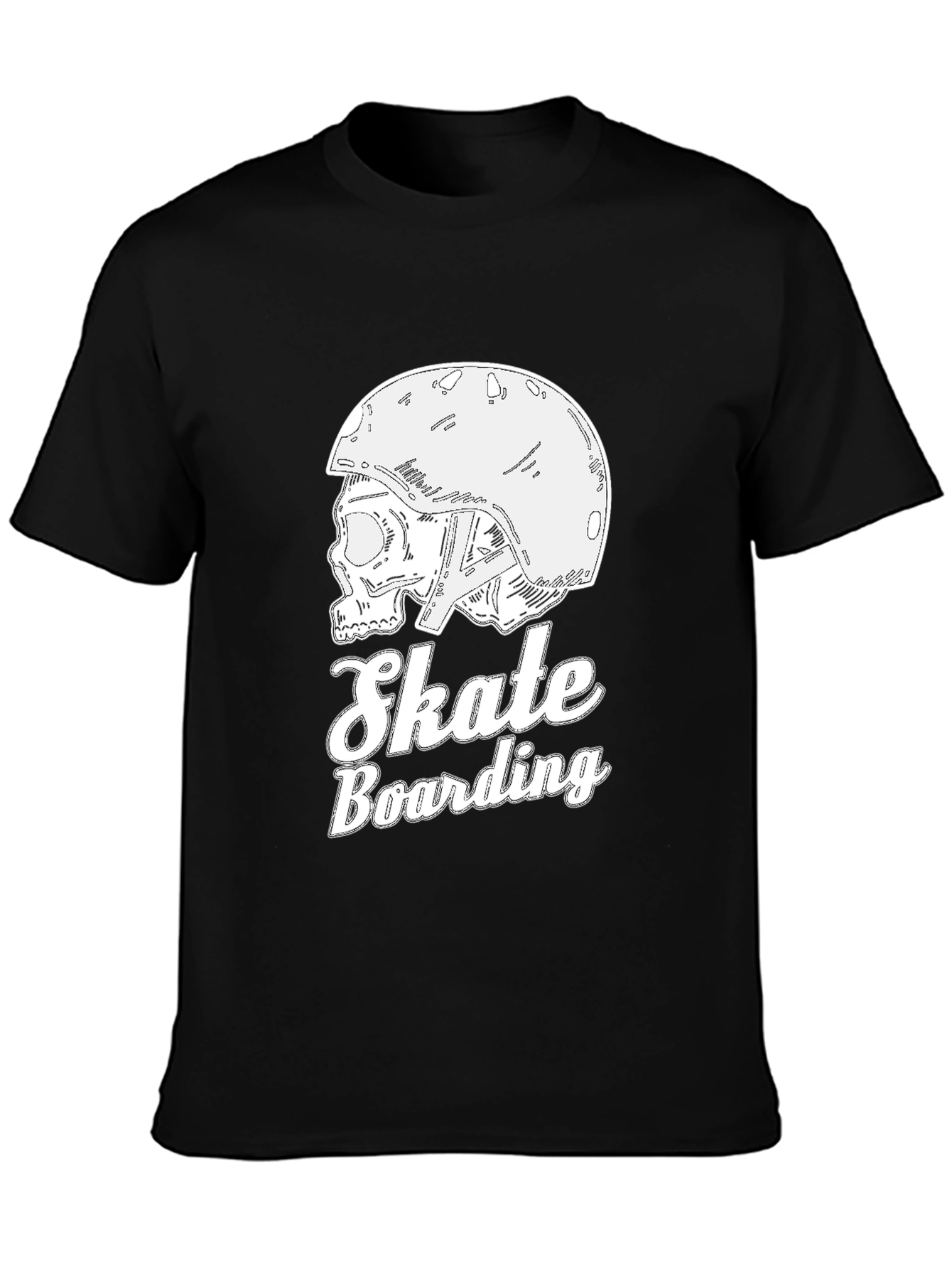Skateboarding Skull Tee - Cool Graphic T-Shirt