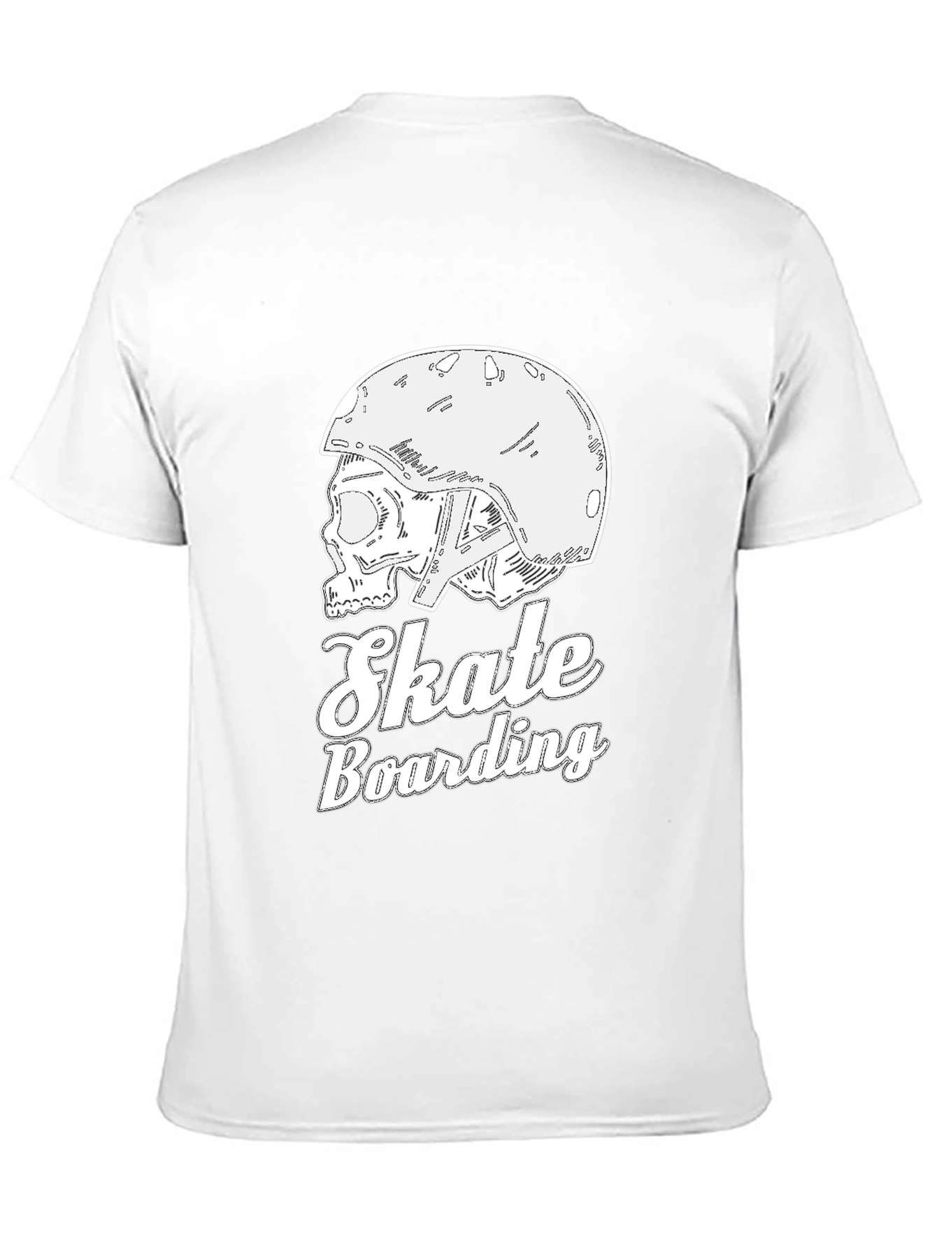 Skateboarding Skull Tee - Cool Graphic T-Shirt
