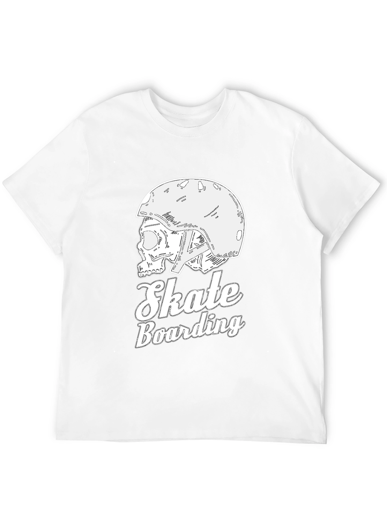 Skateboarding Skull Tee - Cool Graphic T-Shirt
