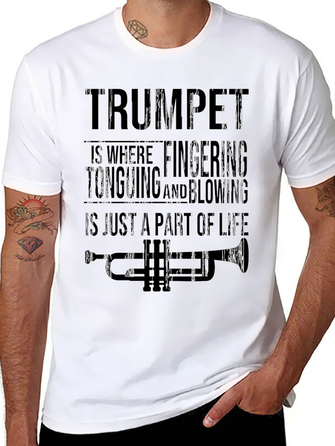 Trumpet Is Where Fingering and Blowing T-Shirt