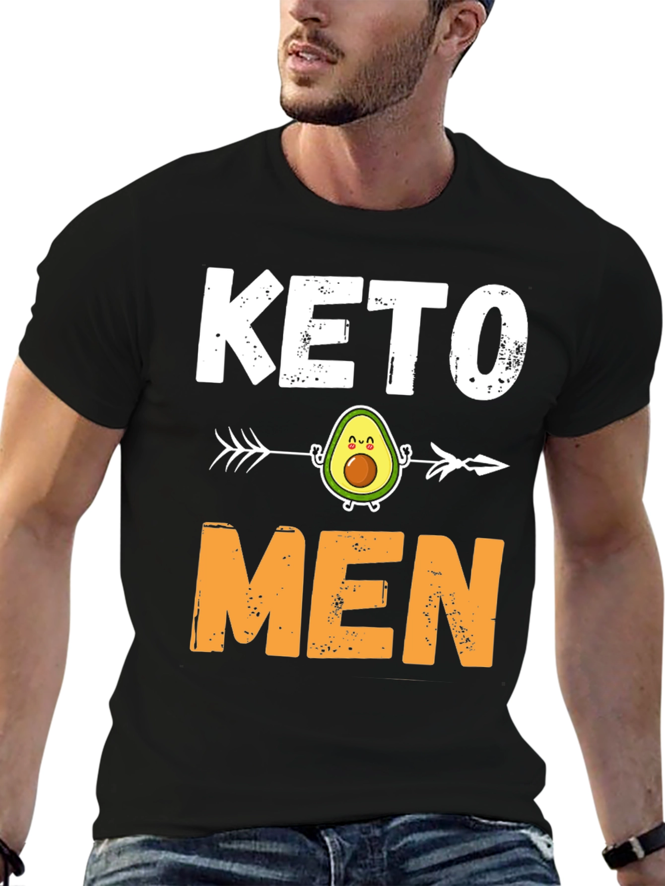 Keto Men Funny Avocado Arrow T-Shirt