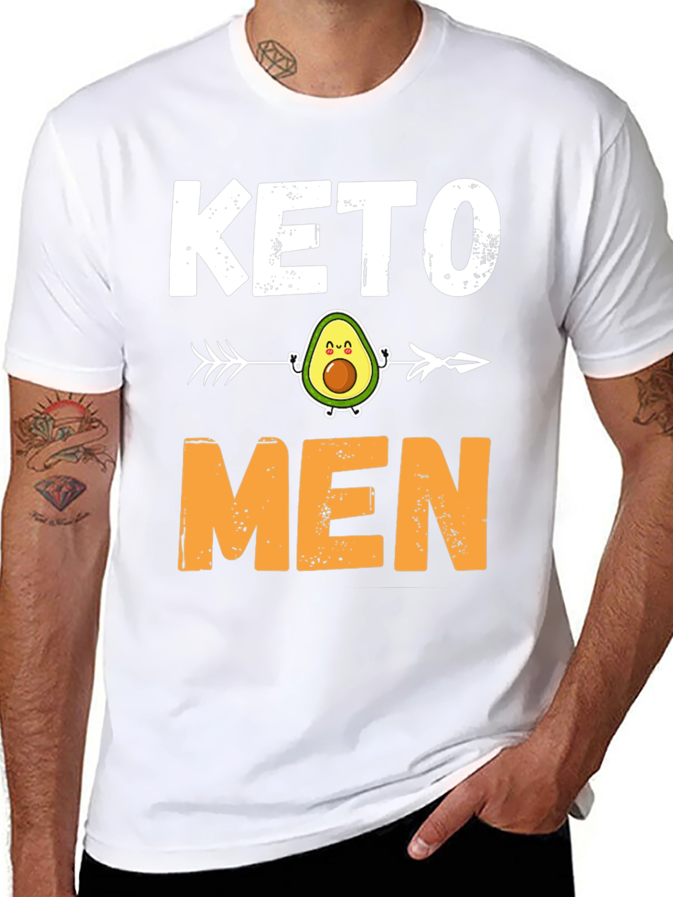 Keto Men Funny Avocado Arrow T-Shirt