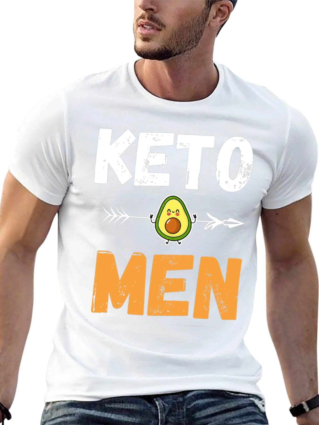 Keto Men Funny Avocado Arrow T-Shirt
