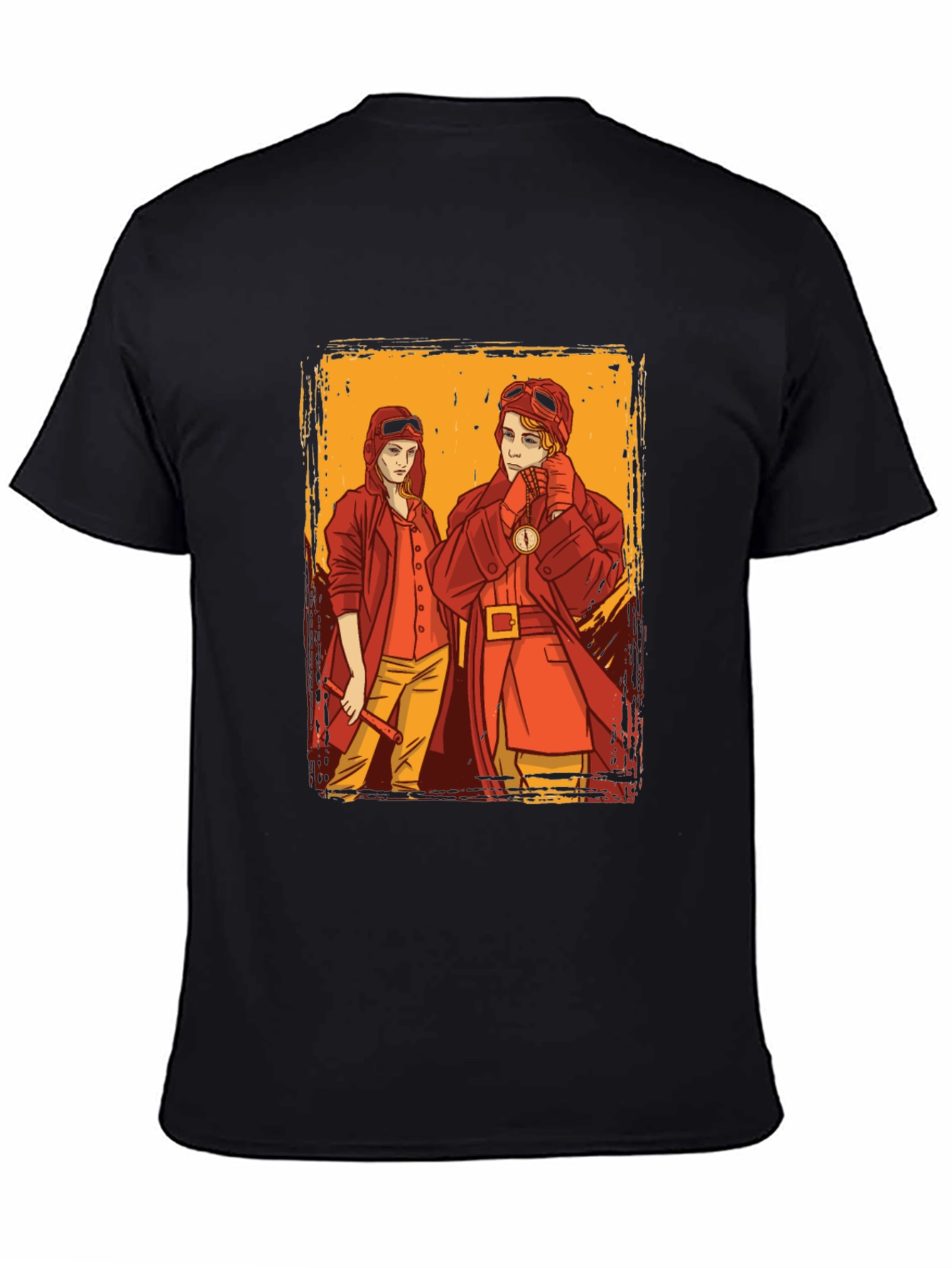 Steampunk Pilot Graphic Tee - Retro Style