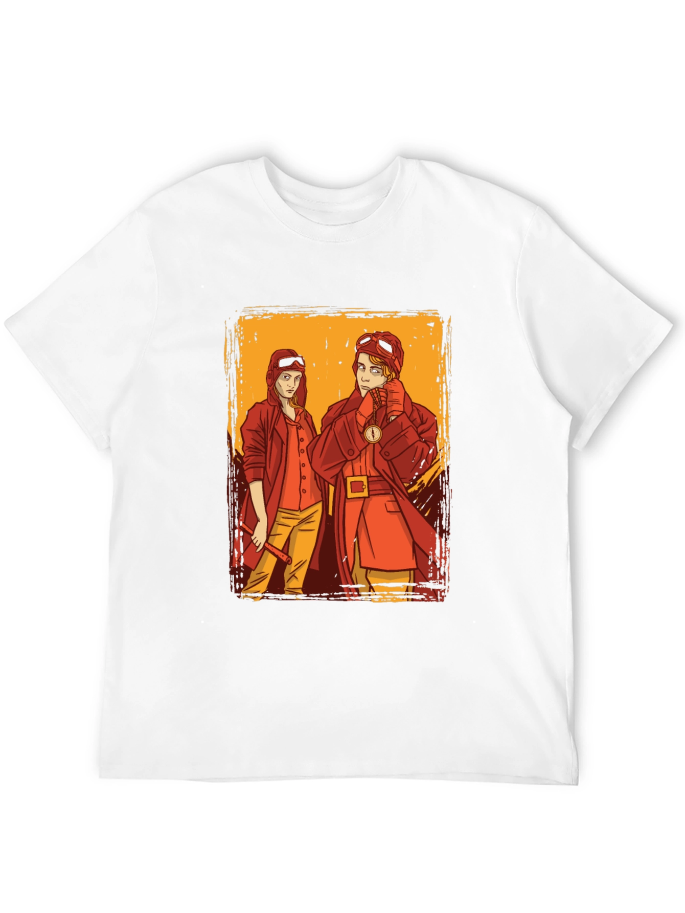 Steampunk Pilot Graphic Tee - Retro Style