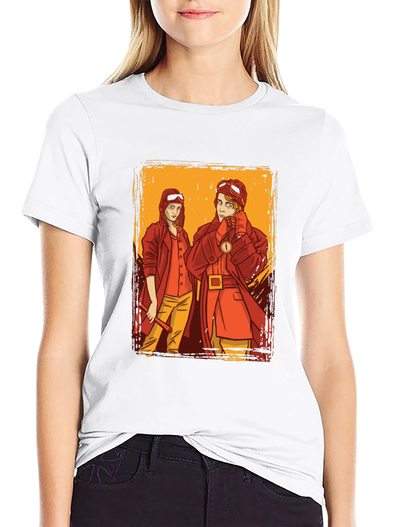 Steampunk Pilot Graphic Tee - Retro Style