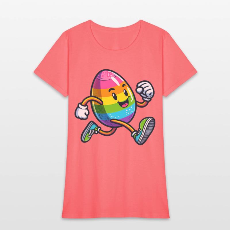 Easter Egg Marathon Jogging Running Fitness Shirt