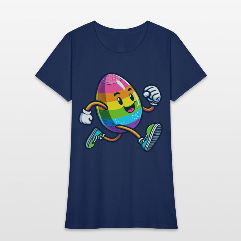 Easter Egg Marathon Jogging Running Fitness Shirt