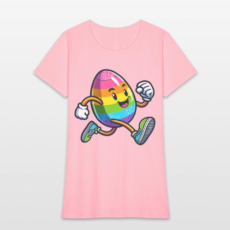 Easter Egg Marathon Jogging Running Fitness Shirt