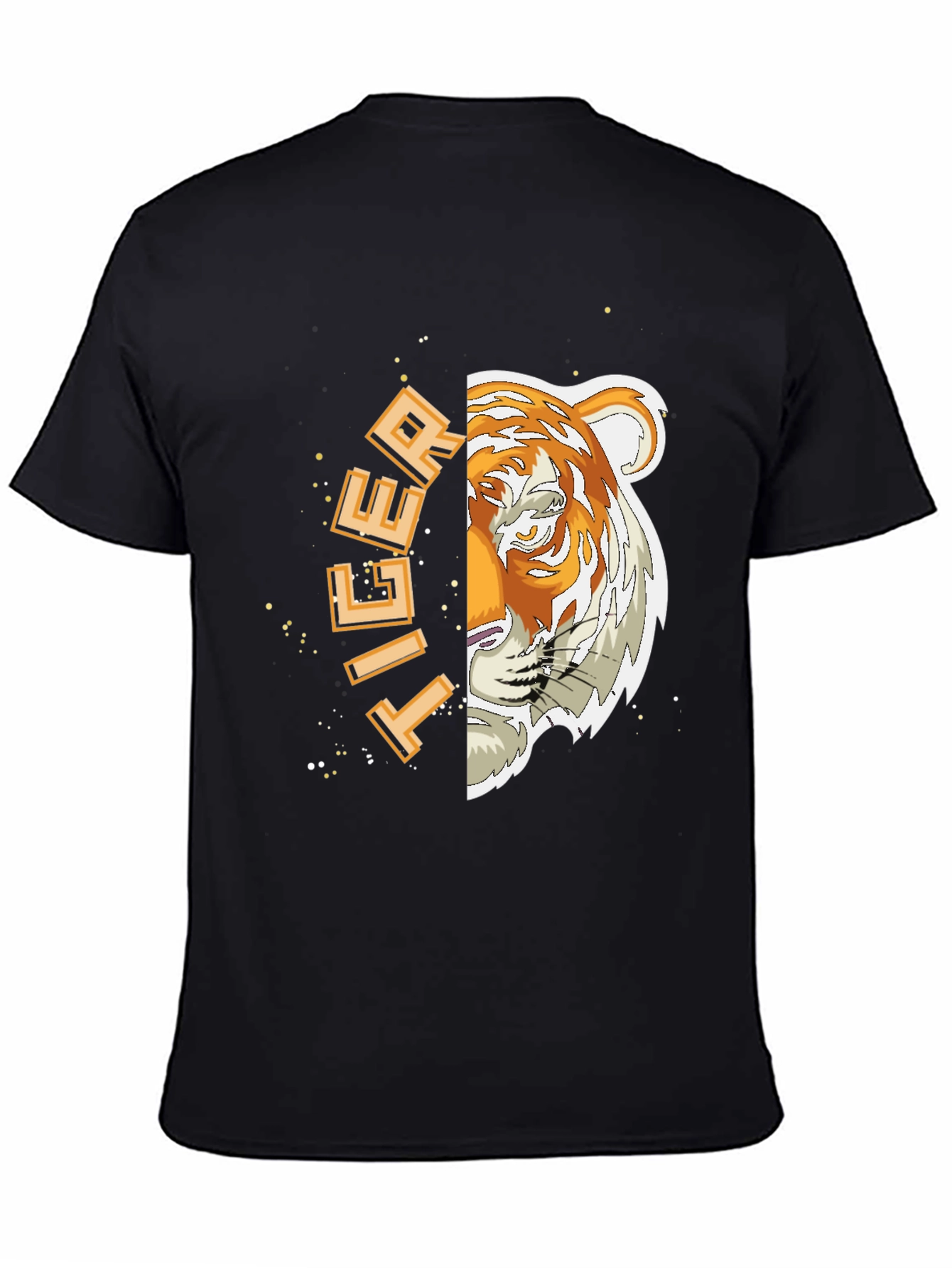 Tiger Graphic Print Black T-Shirt