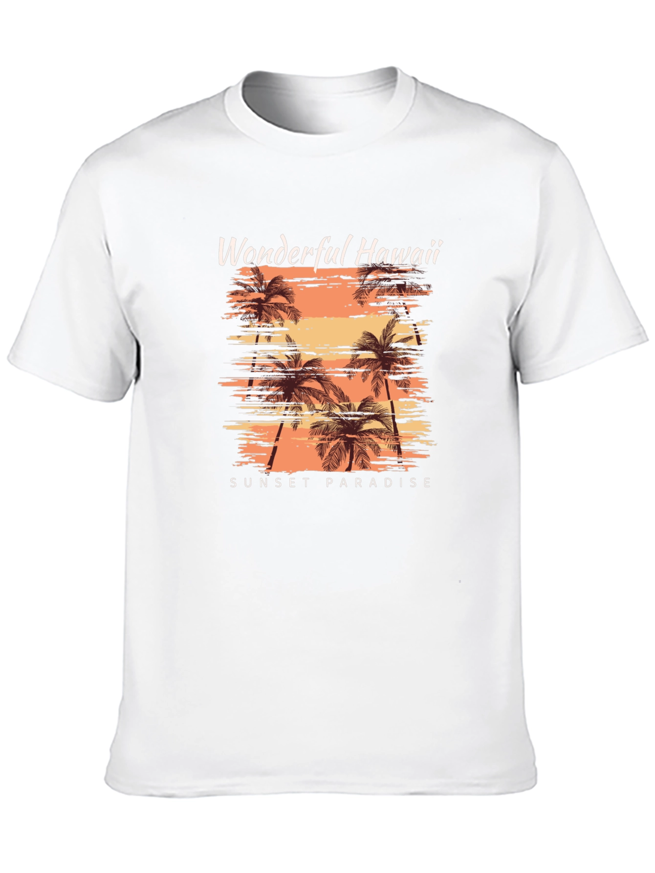 Wonderful Hawaii Sunset Paradise Black T-Shirt